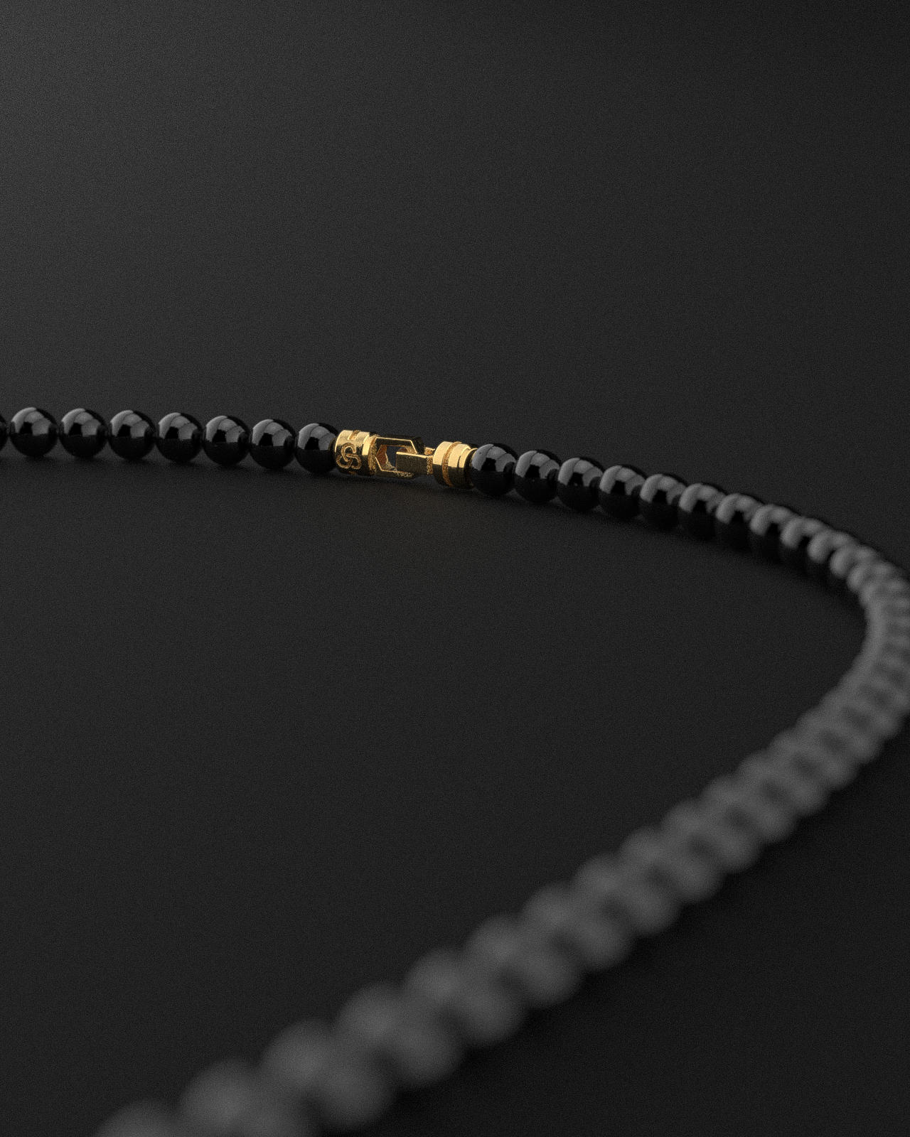 Onyx + Turquoise + Tridacna Necklace 6mm | Vertex