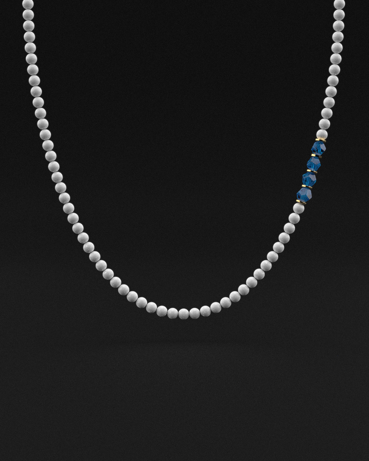 Blauquarz + Tridacna Halskette 8mm | AEON