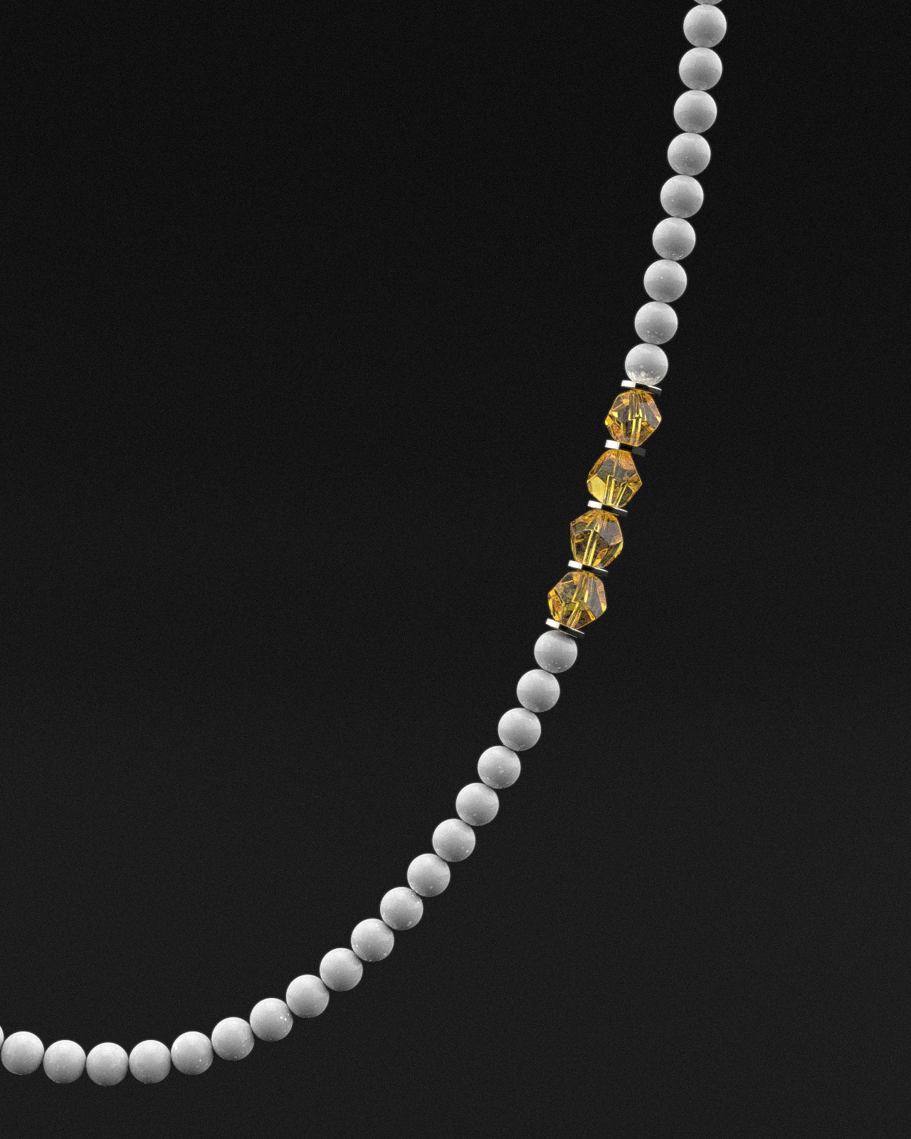 Citrin + Tridacna Halskette 6mm | AEON