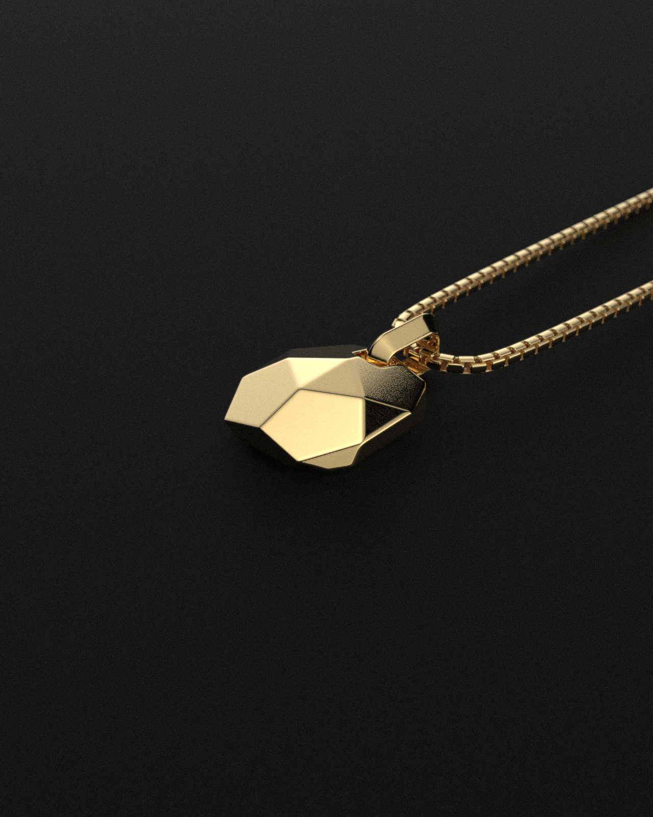 Pendentif en or massif 18 carats | Géométrie