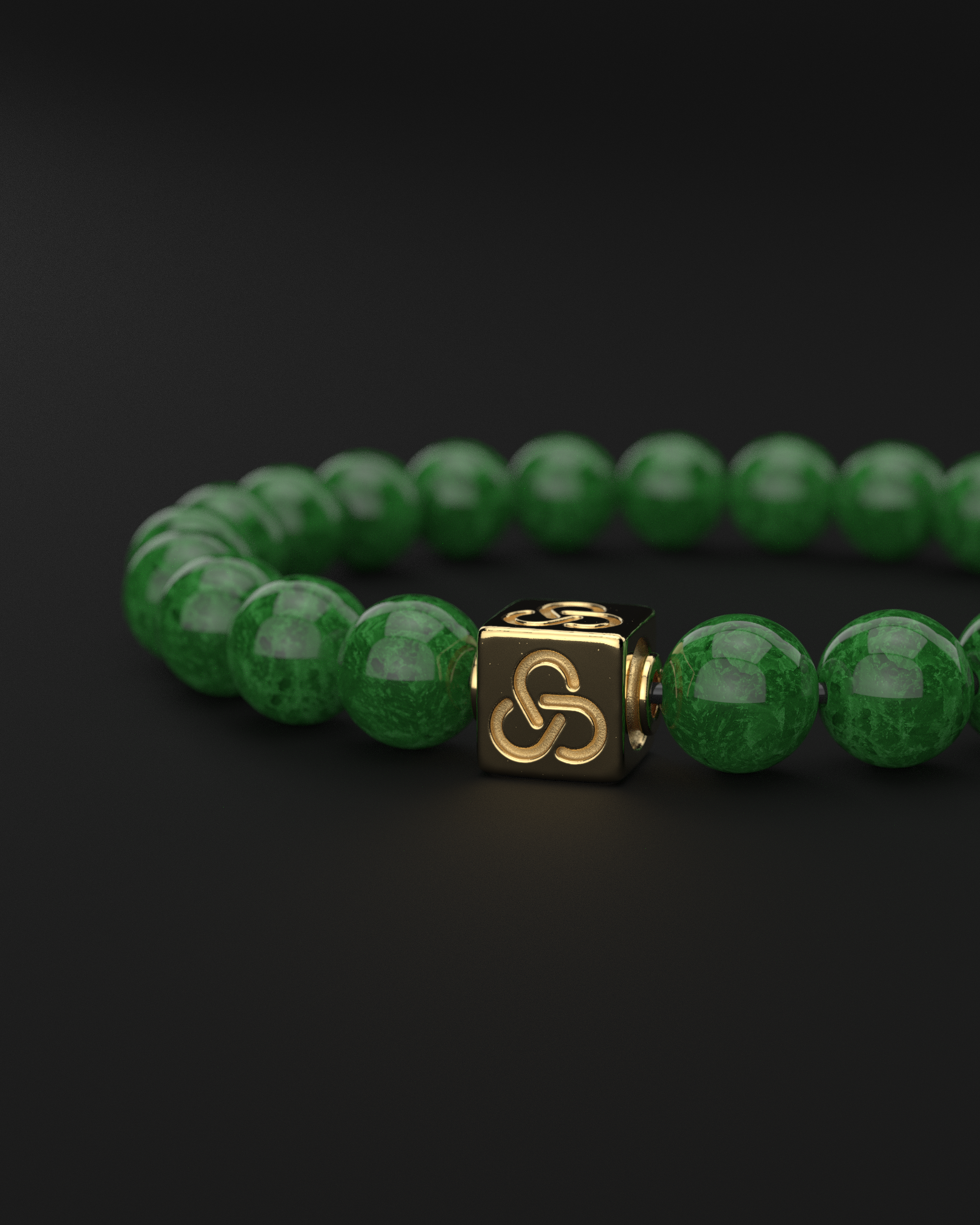 Emerald Jade Bracelet 8mm | Essential