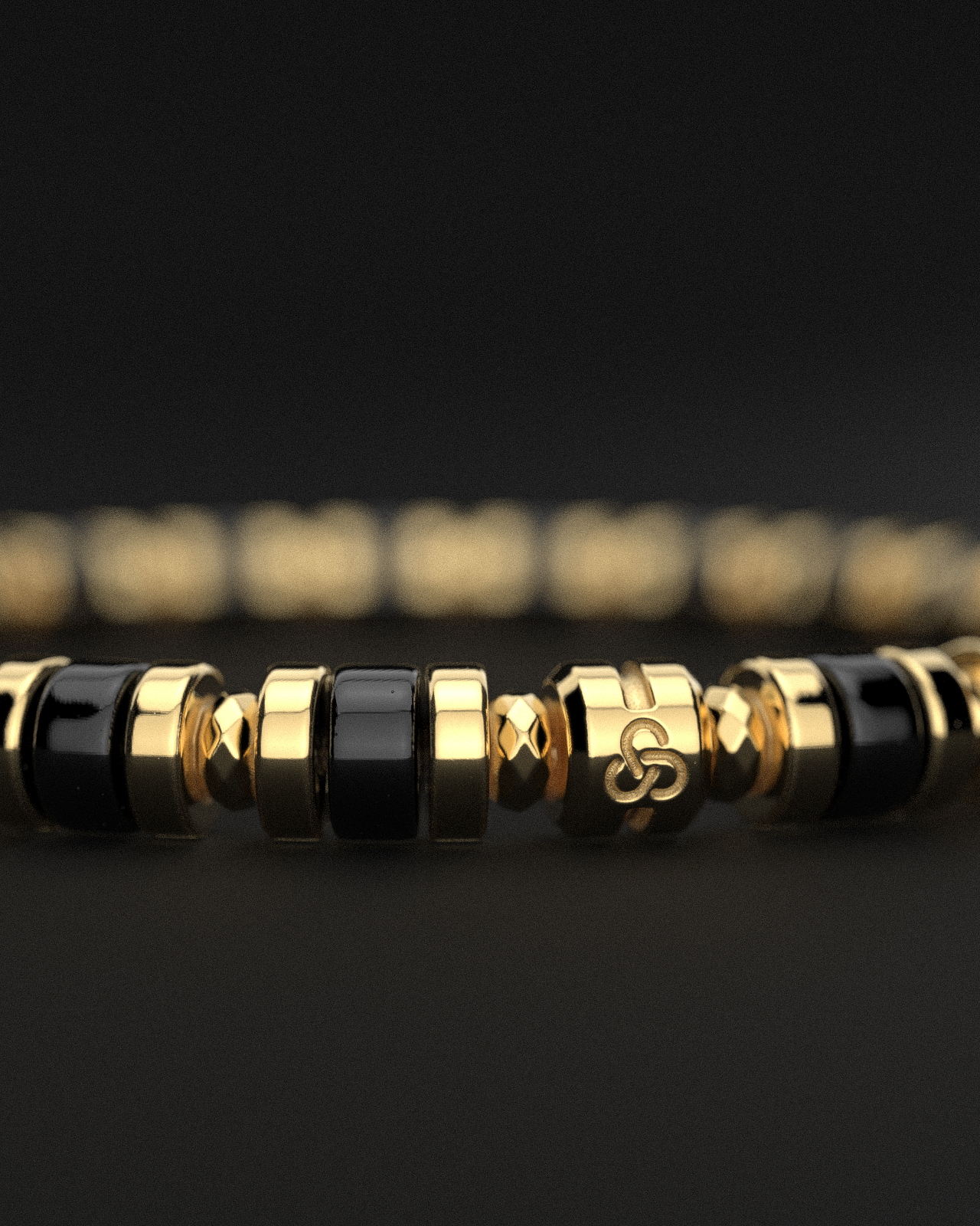 Bracelet Onyx 6mm | Entretoise