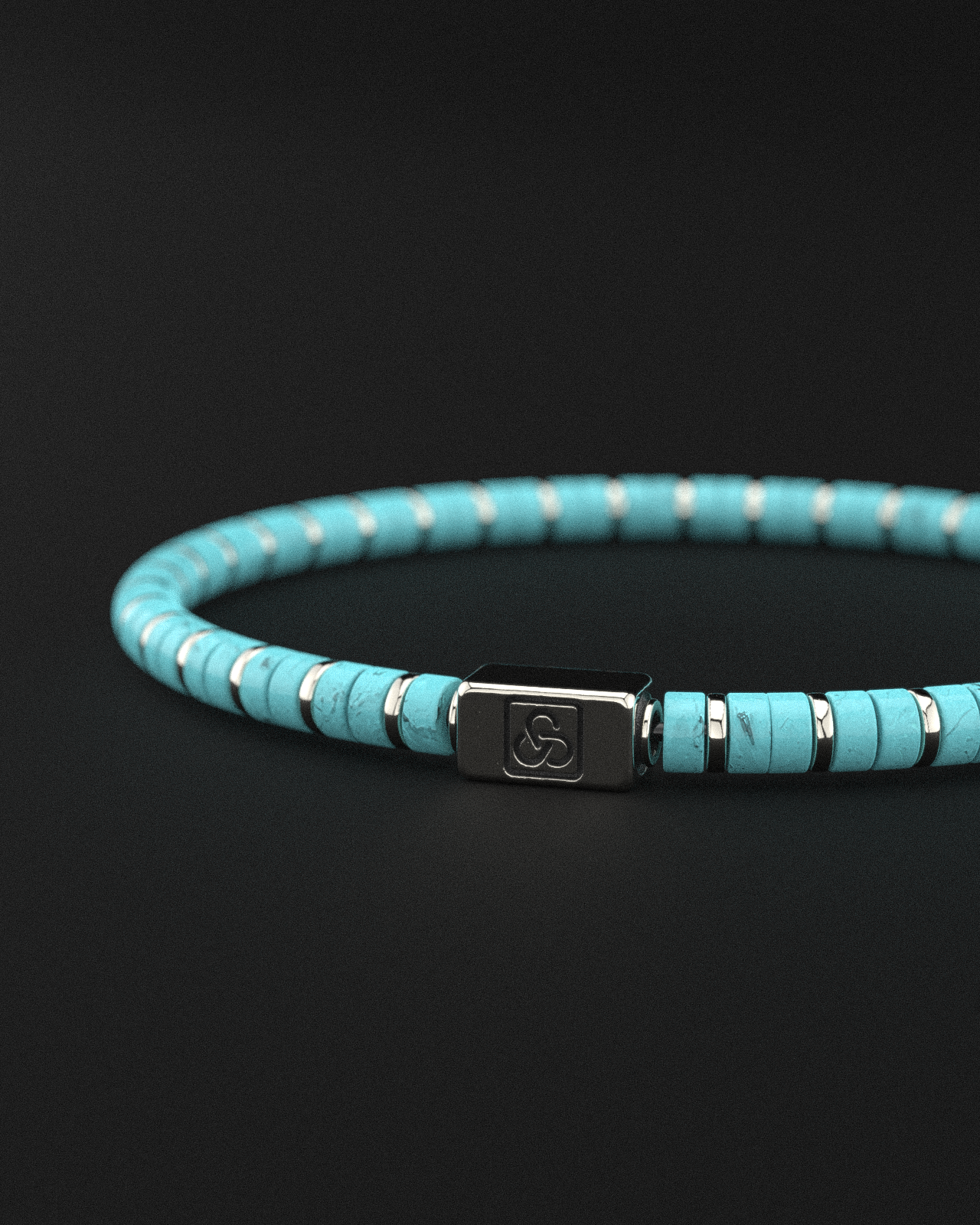 Turquoise Bracelet 4mm | Spacer  #2