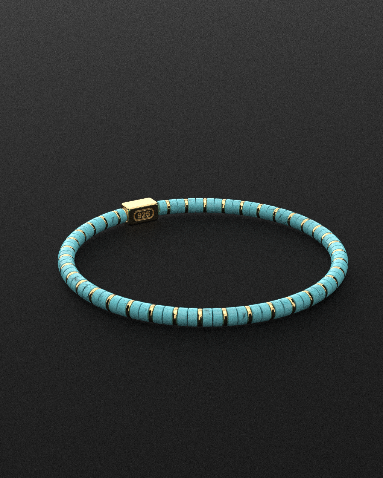 Turquoise Bracelet 4mm #2 | Spacer (copia)
