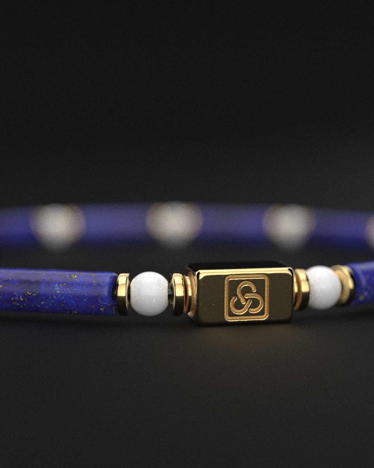 Bracelet Lapis Lazuli + Tridacna 4mm | TUYAU