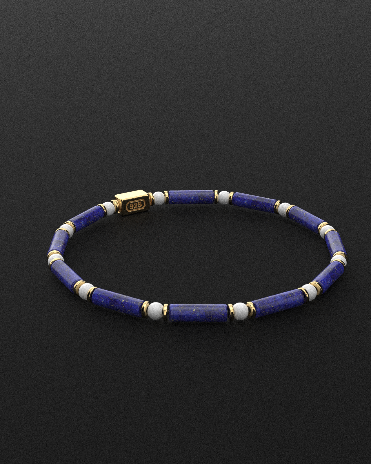 Bracelet Lapis Lazuli + Tridacna 4mm | TUYAU