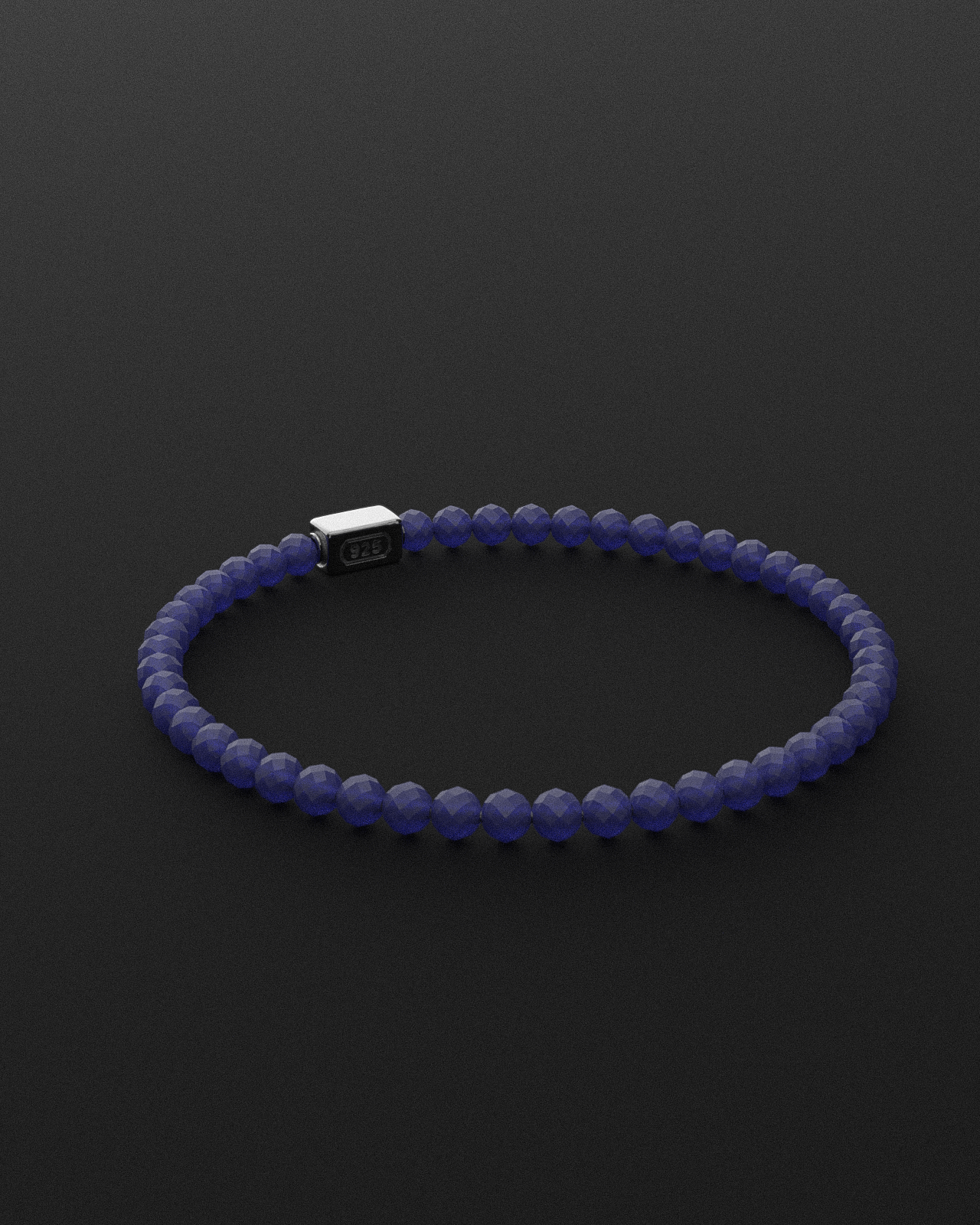 Bracelet Saphir Mat Facetté 4mm | Essentiel