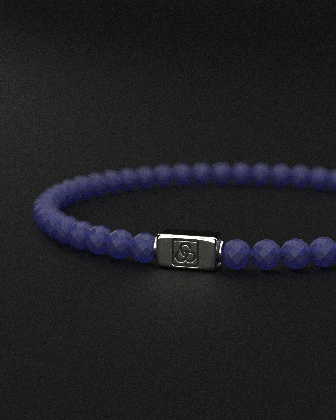 Bracelet Saphir Mat Facetté 4mm | Essentiel