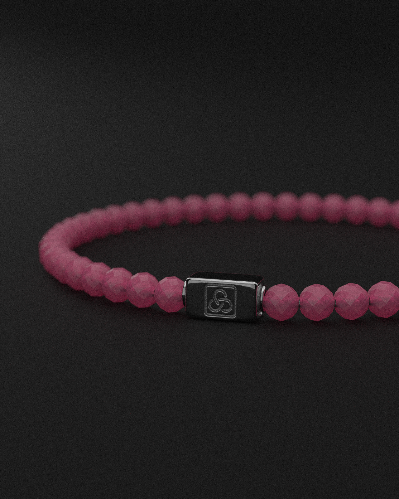 Ruby Matte Bracelet Faceted 4mm | Essential