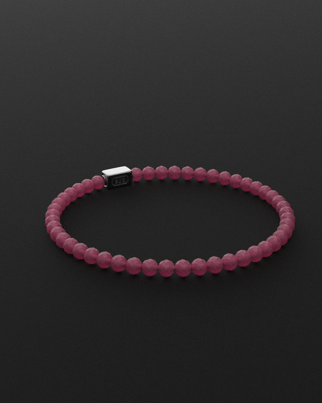 Bracelet Rubis Mat Facetté 4mm | Essentiel