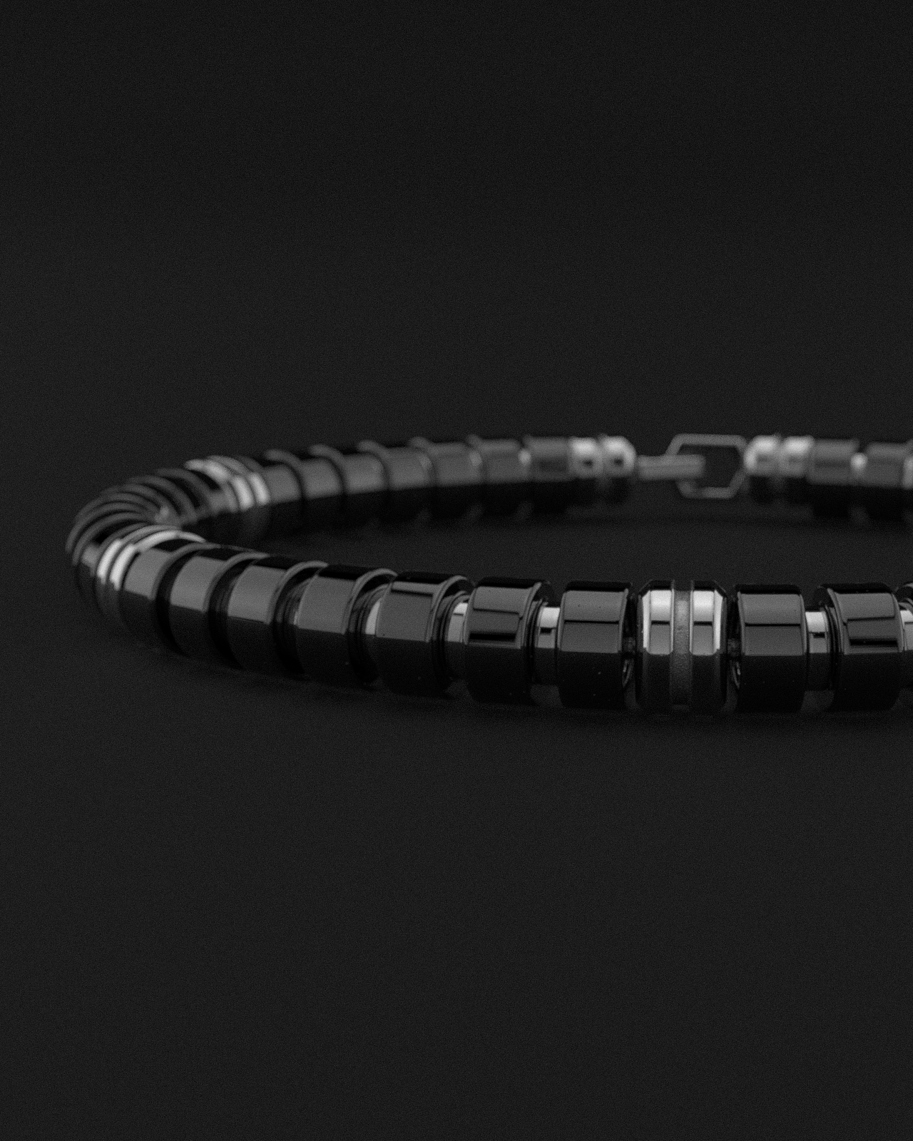 Bracelet Onyx 6mm | Entretoise haut de gamme