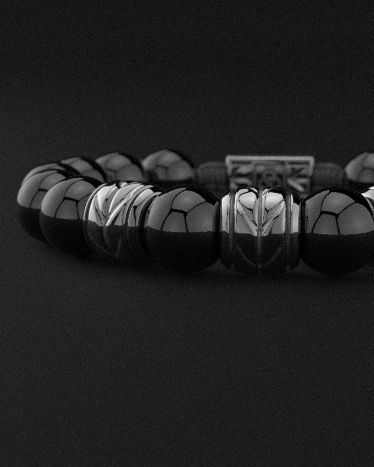 Onyx Armband 12mm | Gewebt