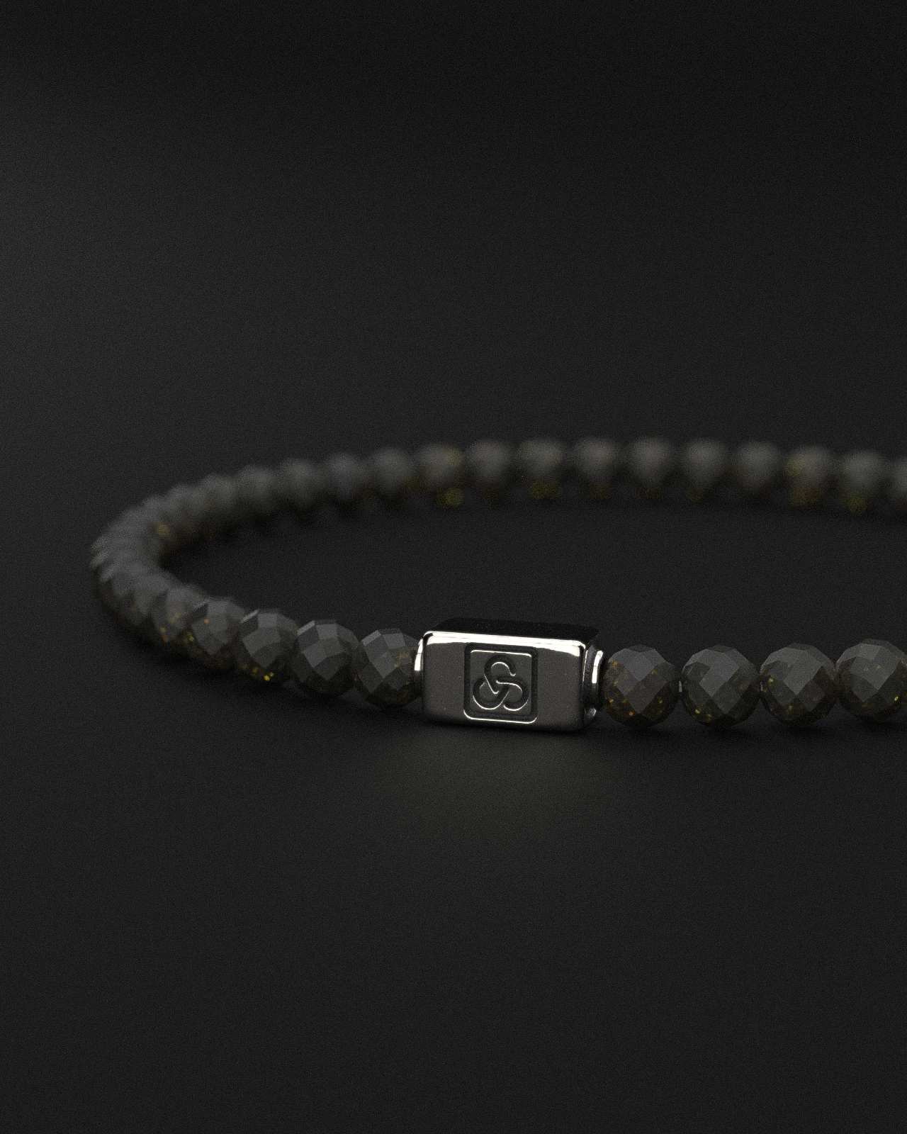 Obsidian Bracelet Faceted 4mm | Essential