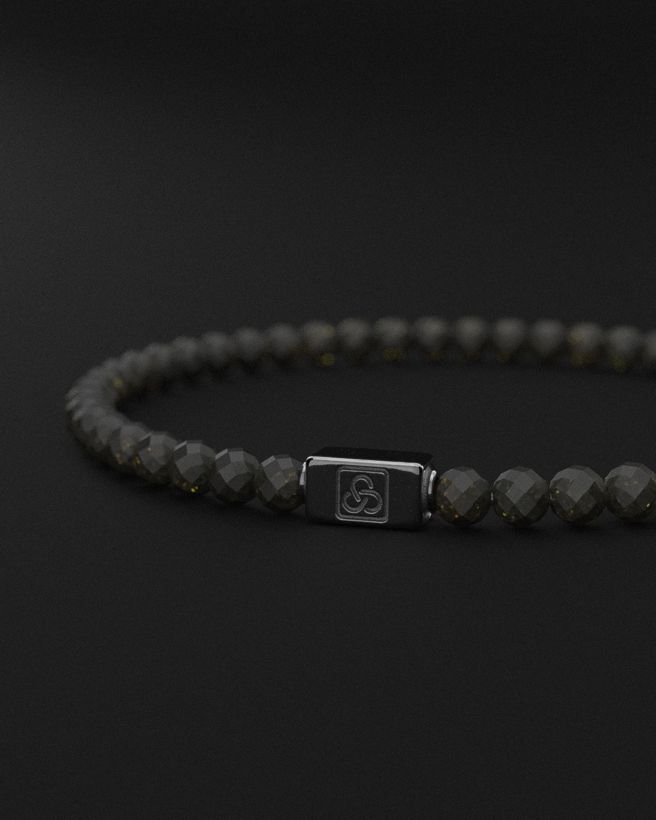 Obsidian Armband Facettiert 4mm | Essential