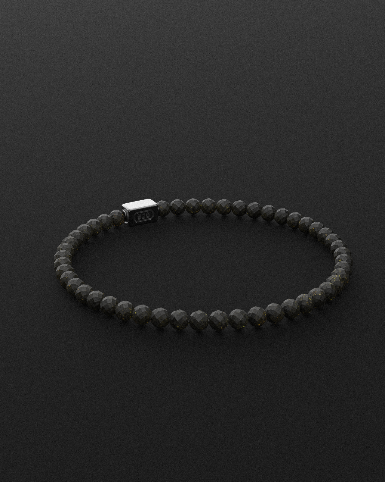 Bracelet Obsidienne Facetté 4mm | Essentiel