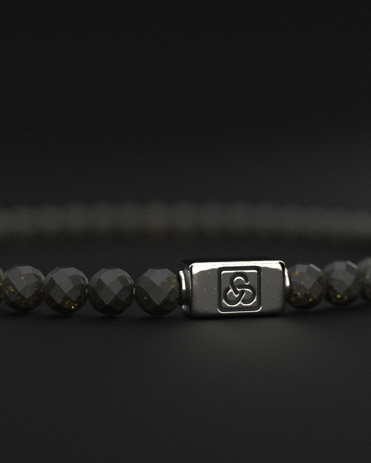 Bracelet Obsidienne Facetté 4mm | Essentiel