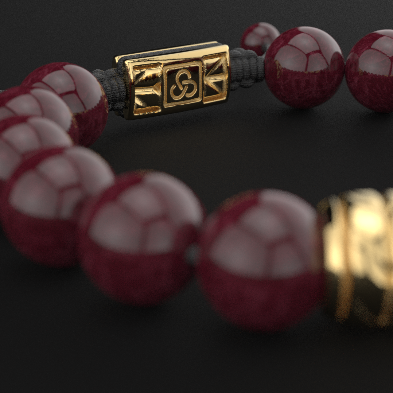 Red Bracelet 12mm Woven Vitality & Strength