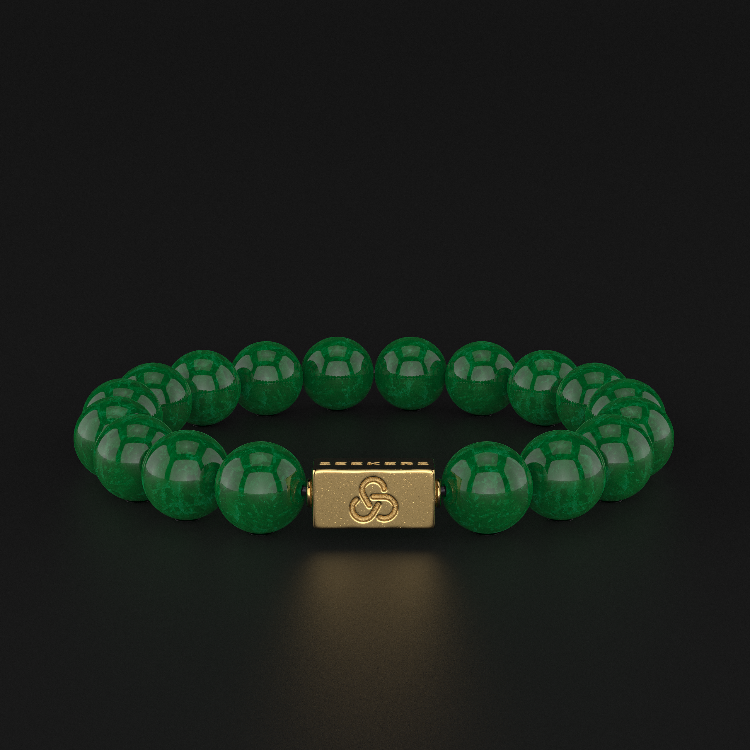 Emerald Jade Bracelet 10mm | Essential