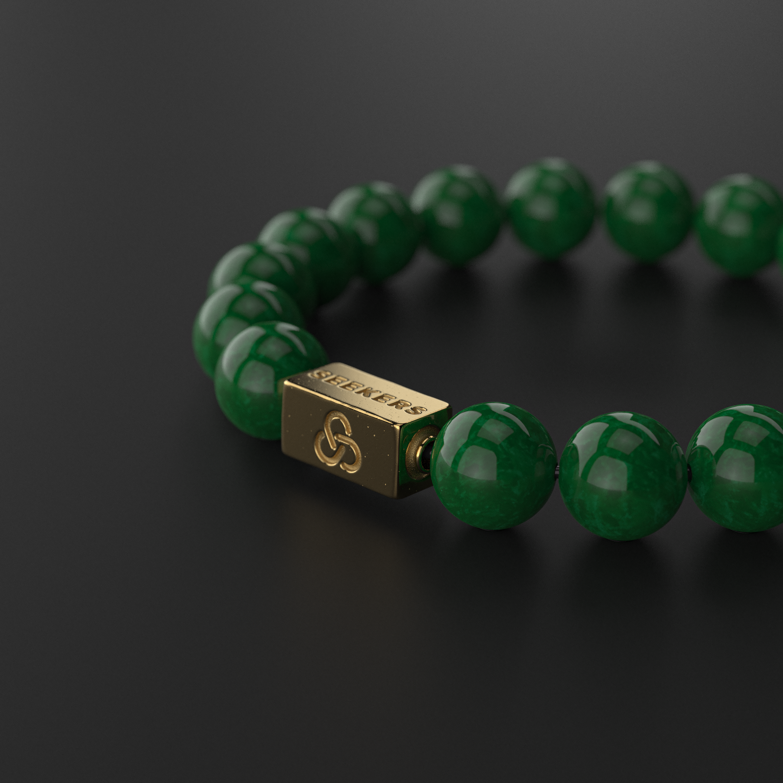 Emerald Jade Bracelet 10mm | Essential