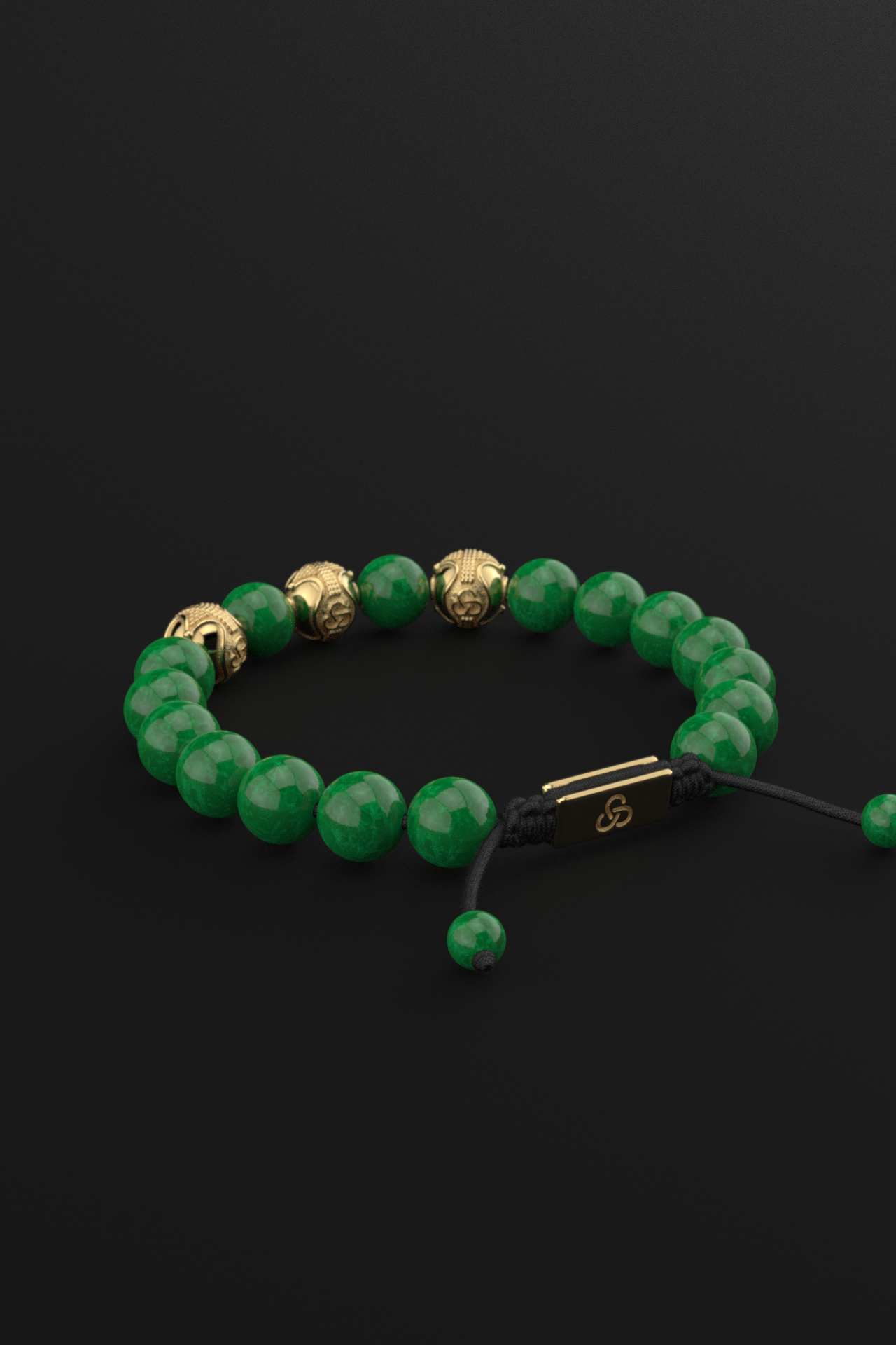 Emerald Jade Bracelet 10mm | Premium