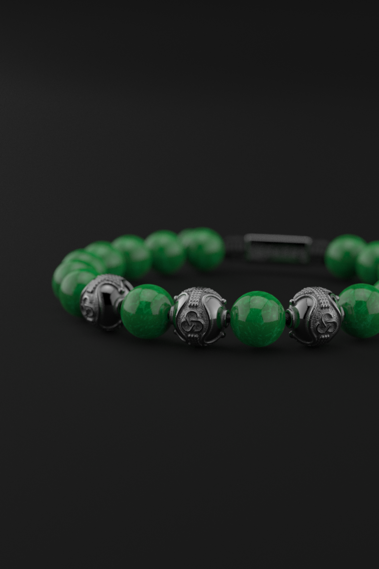 Emerald Jade Bracelet 10mm | Premium