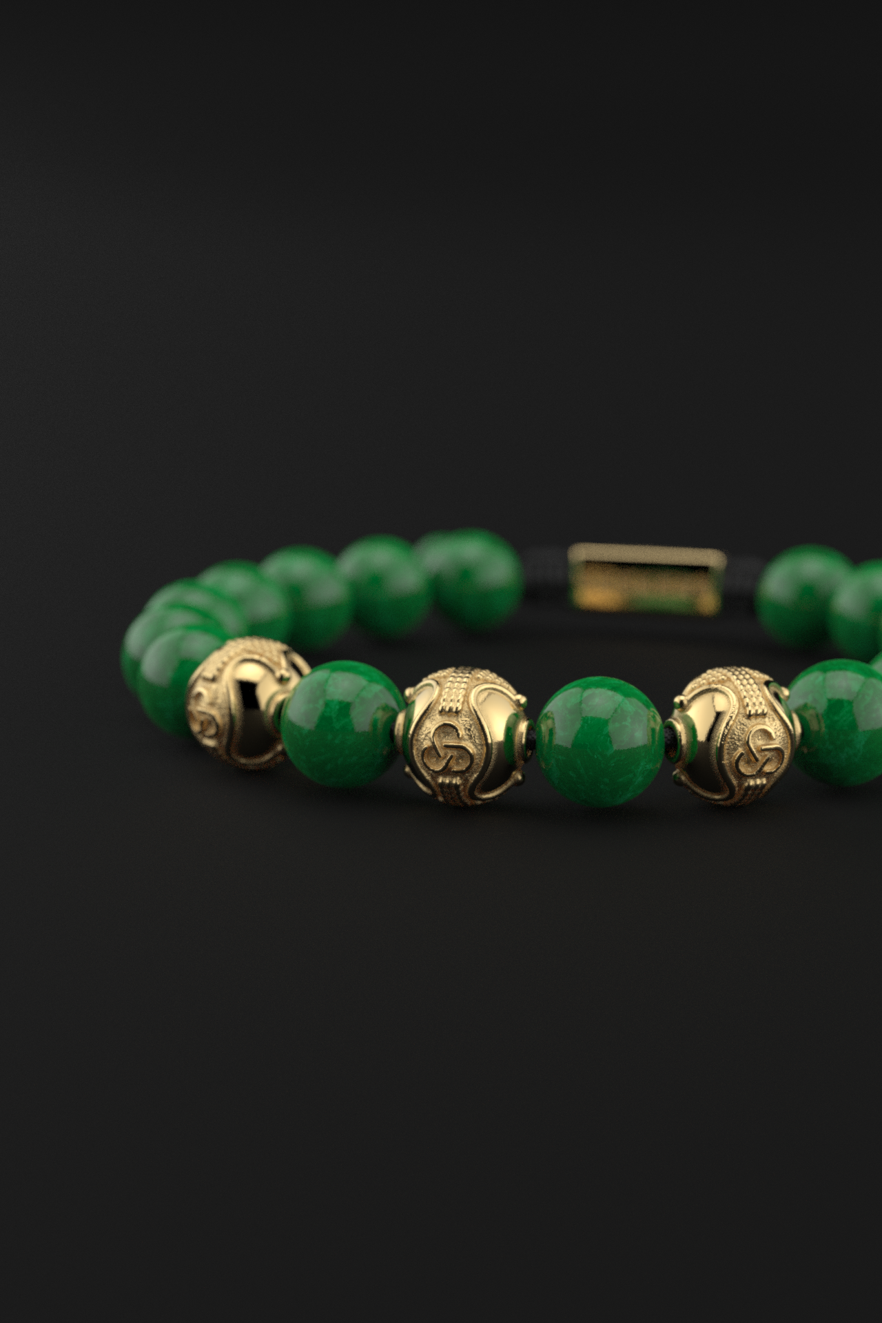 Emerald Jade Bracelet 10mm | Premium