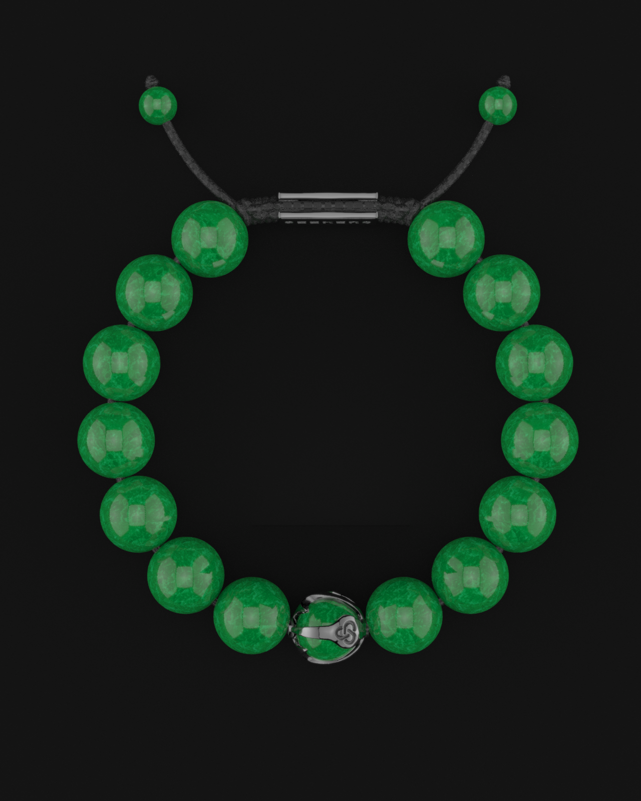 Emerald Jade Bracelet 12mm | Waves