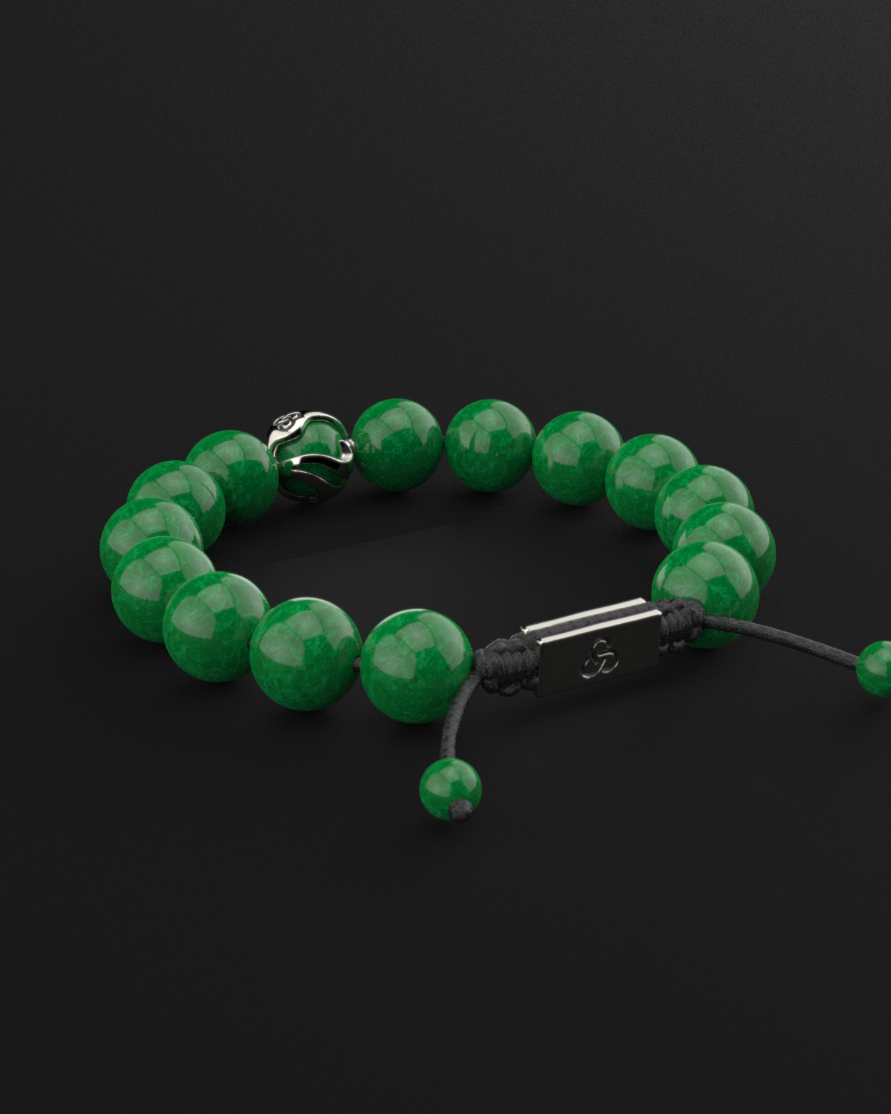 Emerald Jade Bracelet 12mm | Waves