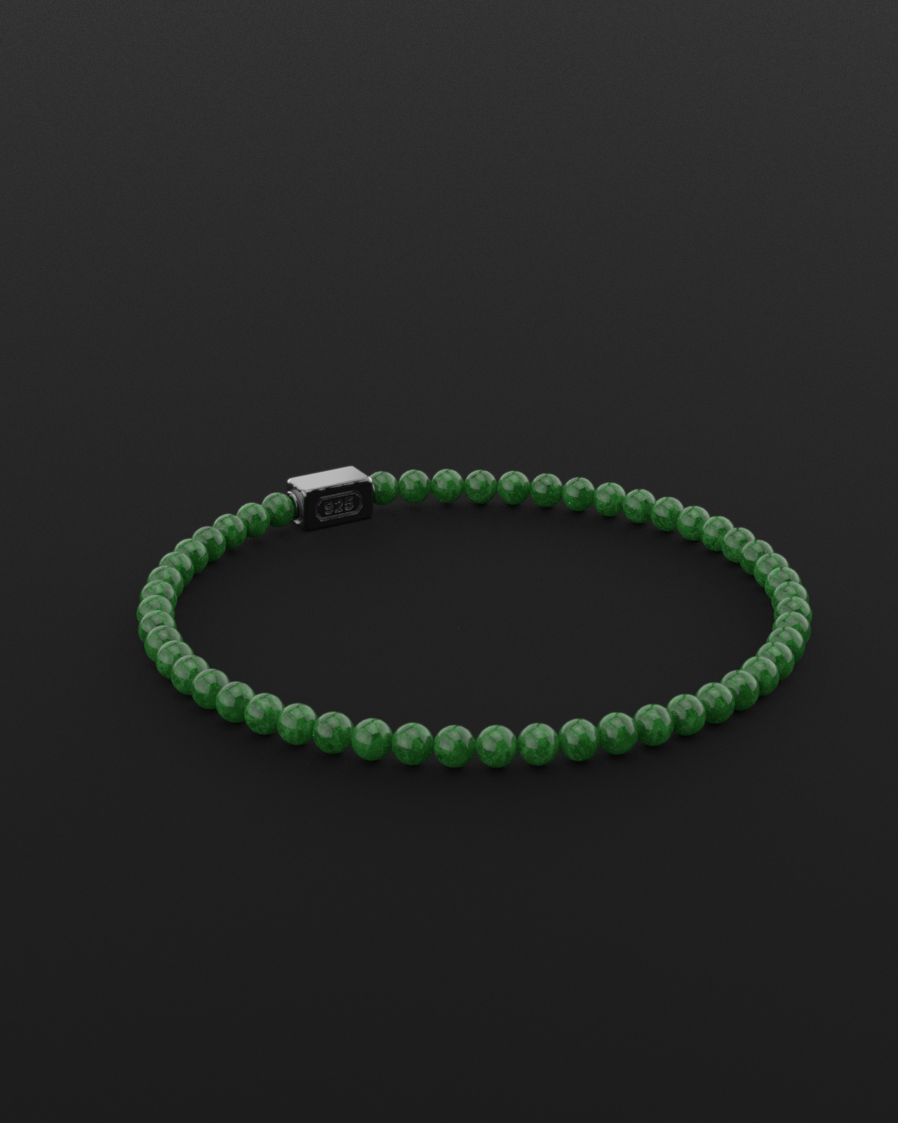 Emerald Jade Bracelet 4mm | Essential