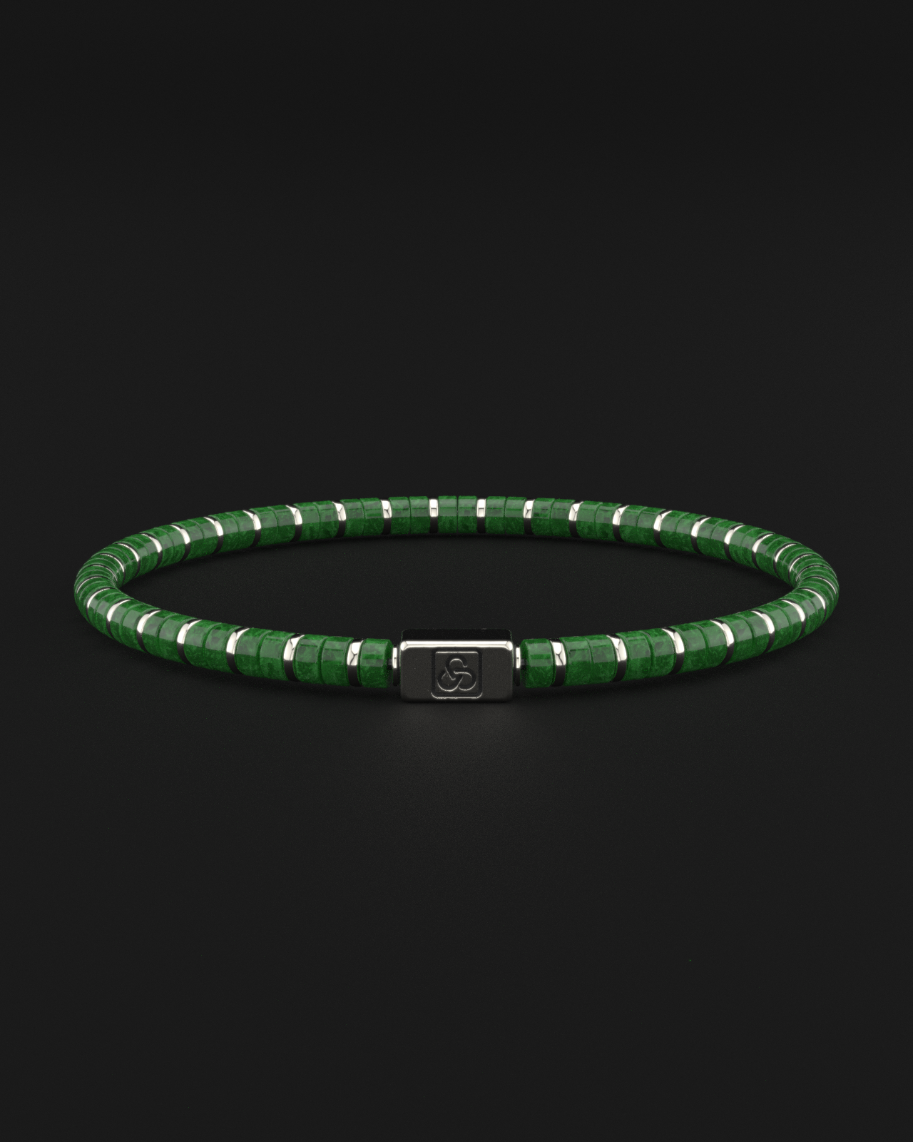 Emerald Jade Bracelet 4mm | Spacer #2