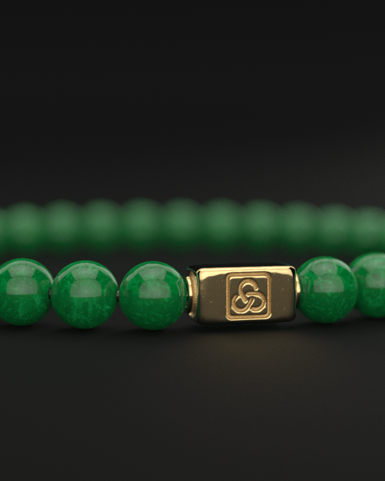 Emerald Jade Bracelet 6mm | Essential