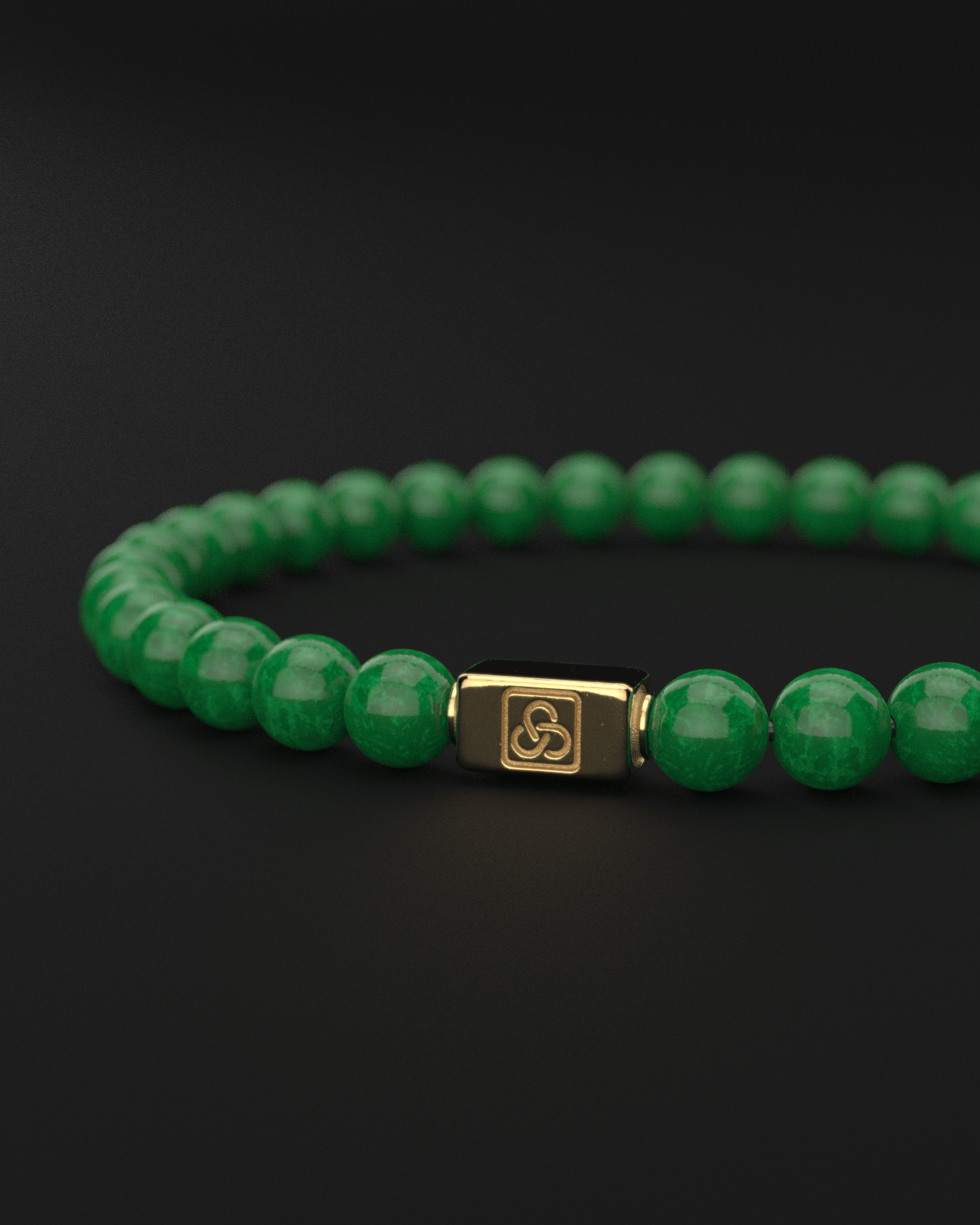 Emerald Jade Bracelet 6mm | Essential