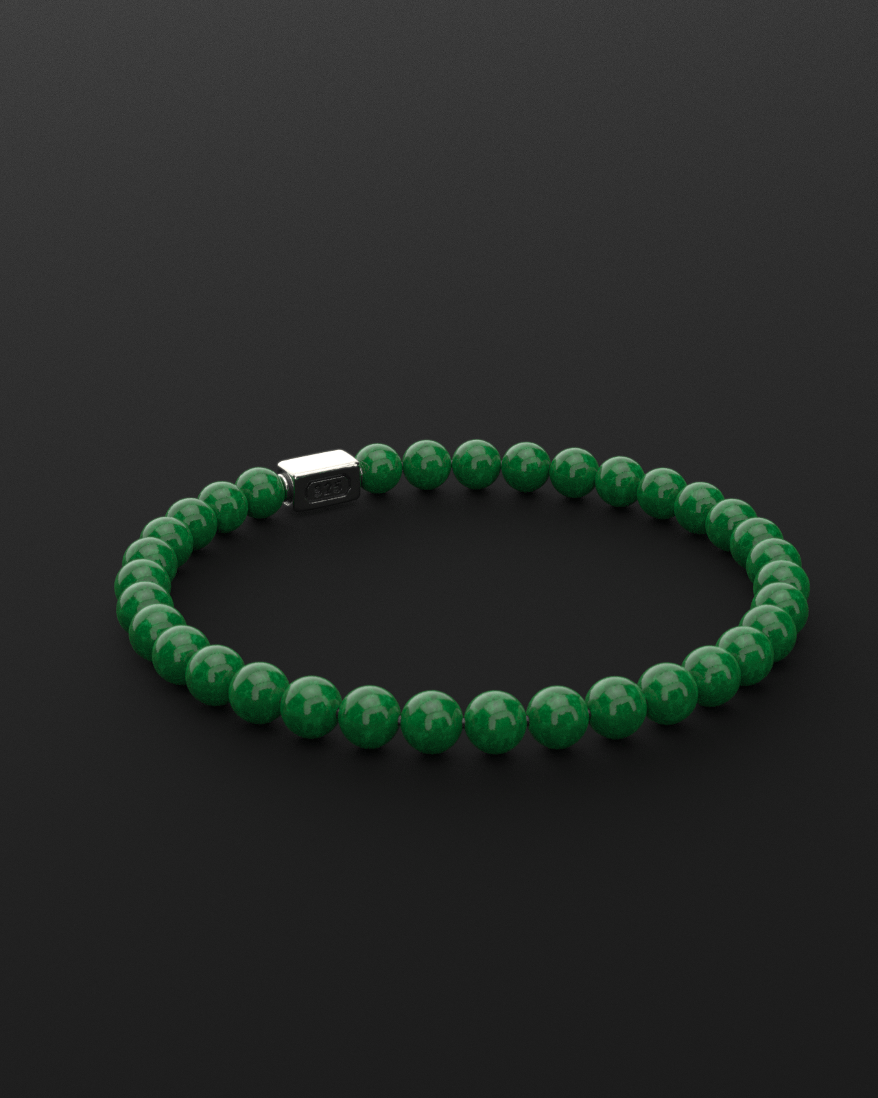 Emerald Jade Bracelet 6mm | Essential