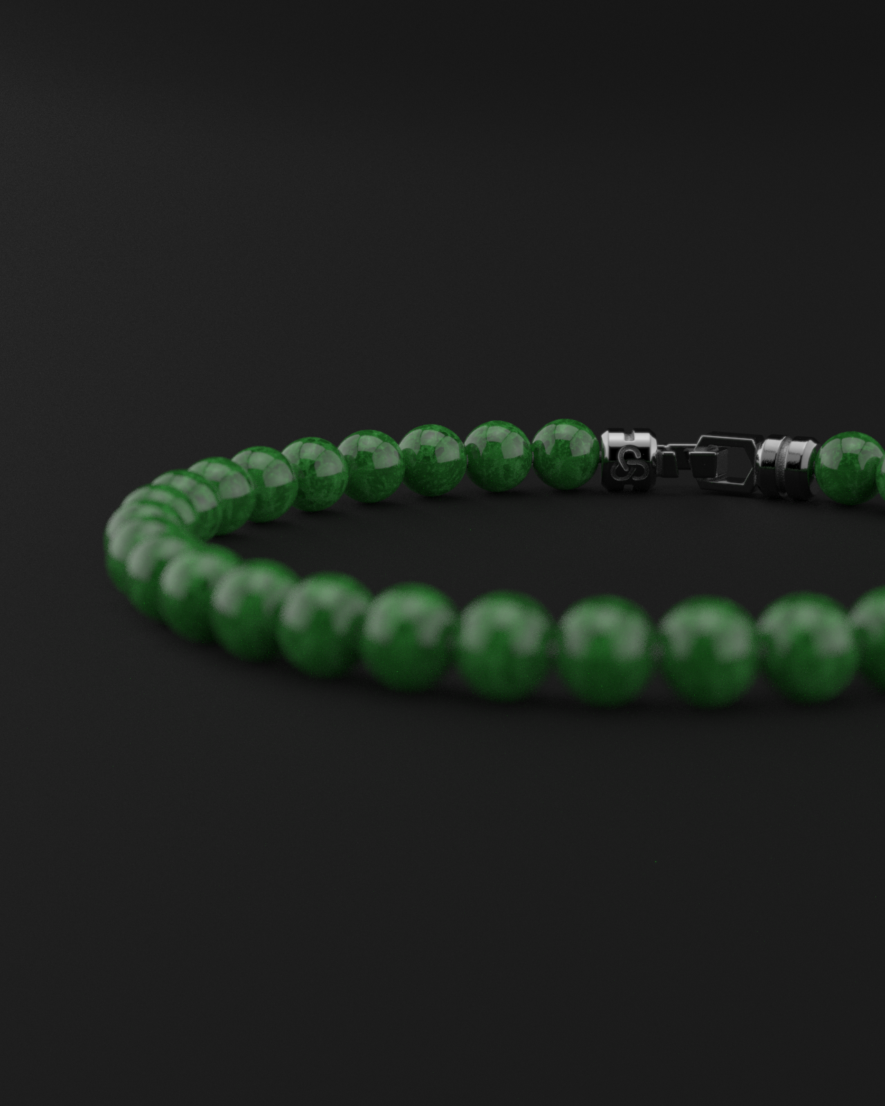 Emerald Jade Bracelet 6mm | VERTEX