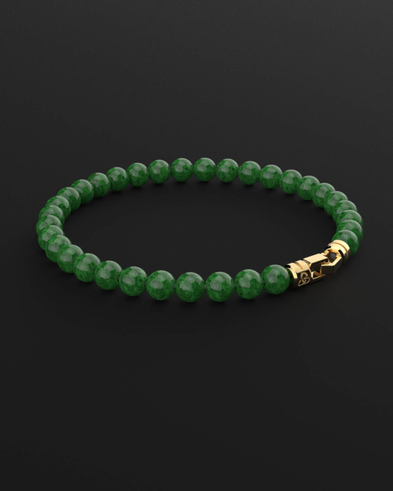 Emerald Jade Bracelet 6mm | VERTEX