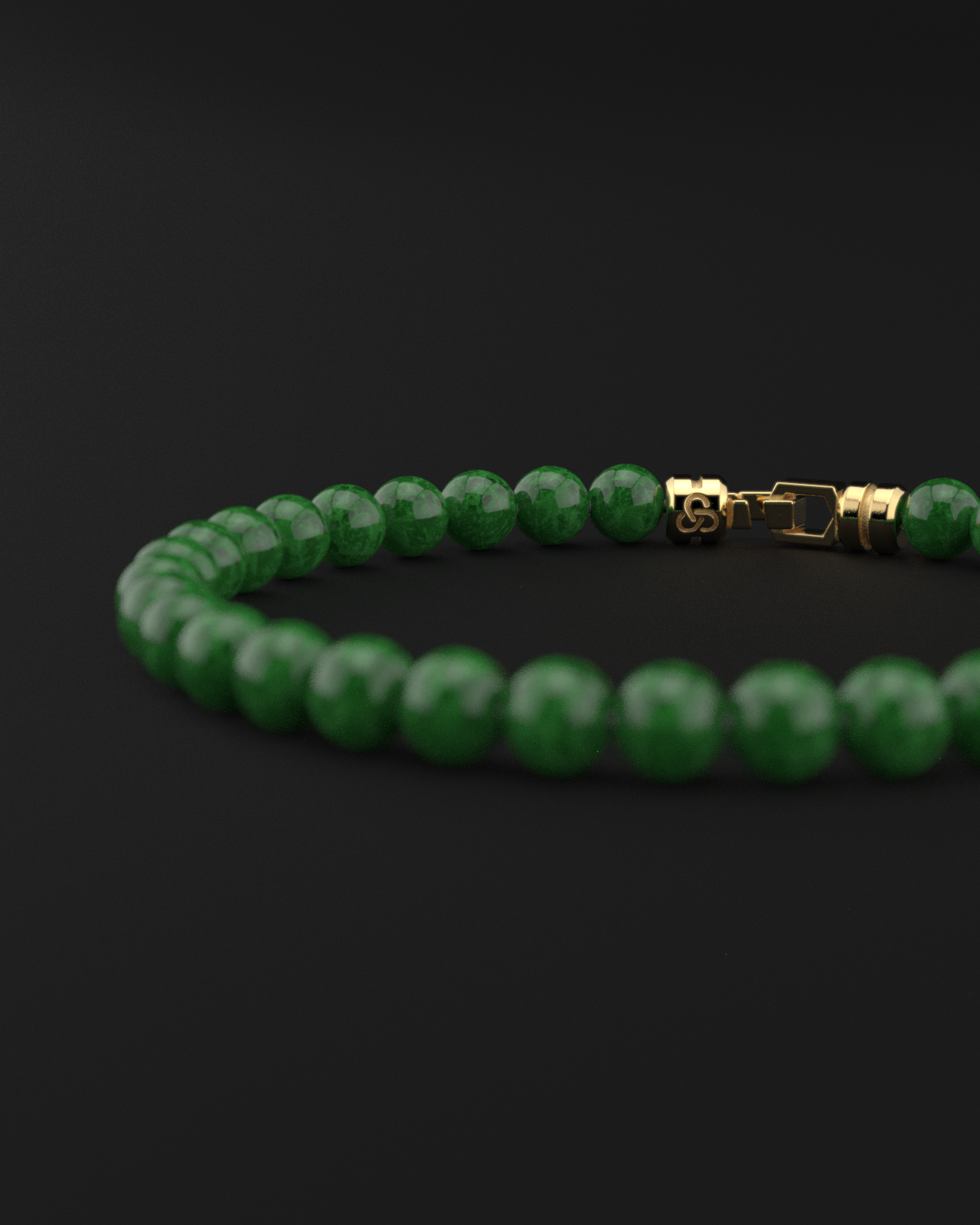 Emerald Jade Bracelet 6mm | VERTEX