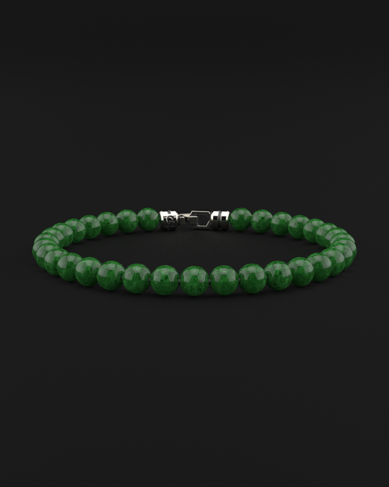 Emerald Jade Bracelet 6mm | VERTEX