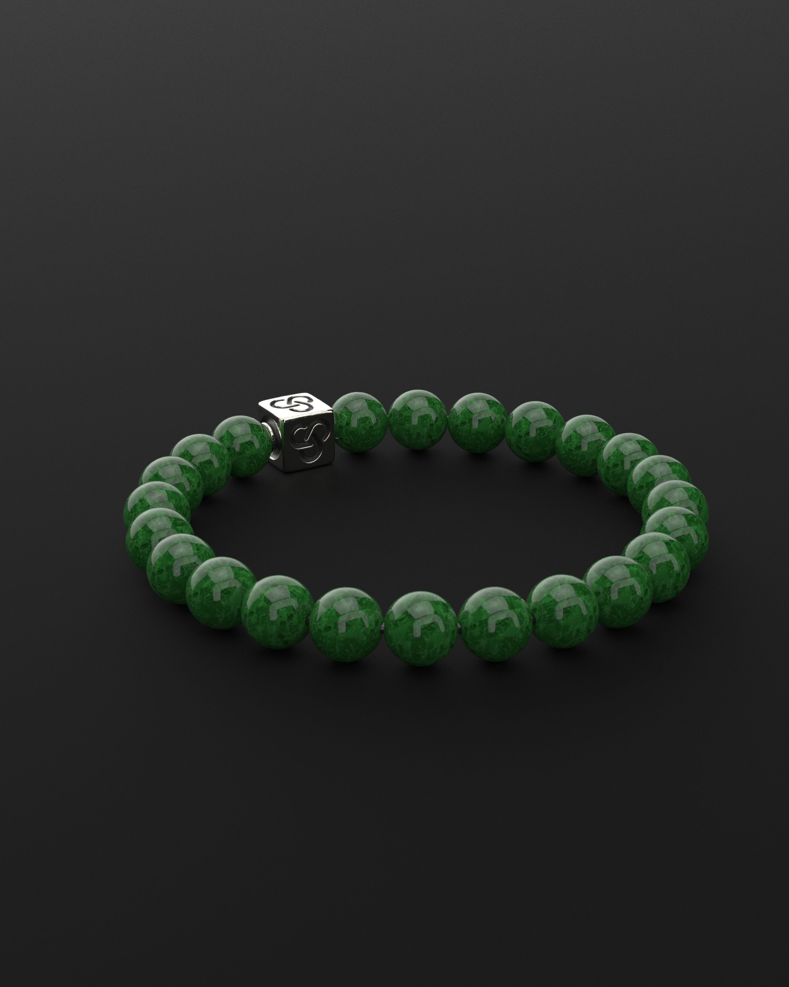 Emerald Jade Bracelet 8mm | Essential