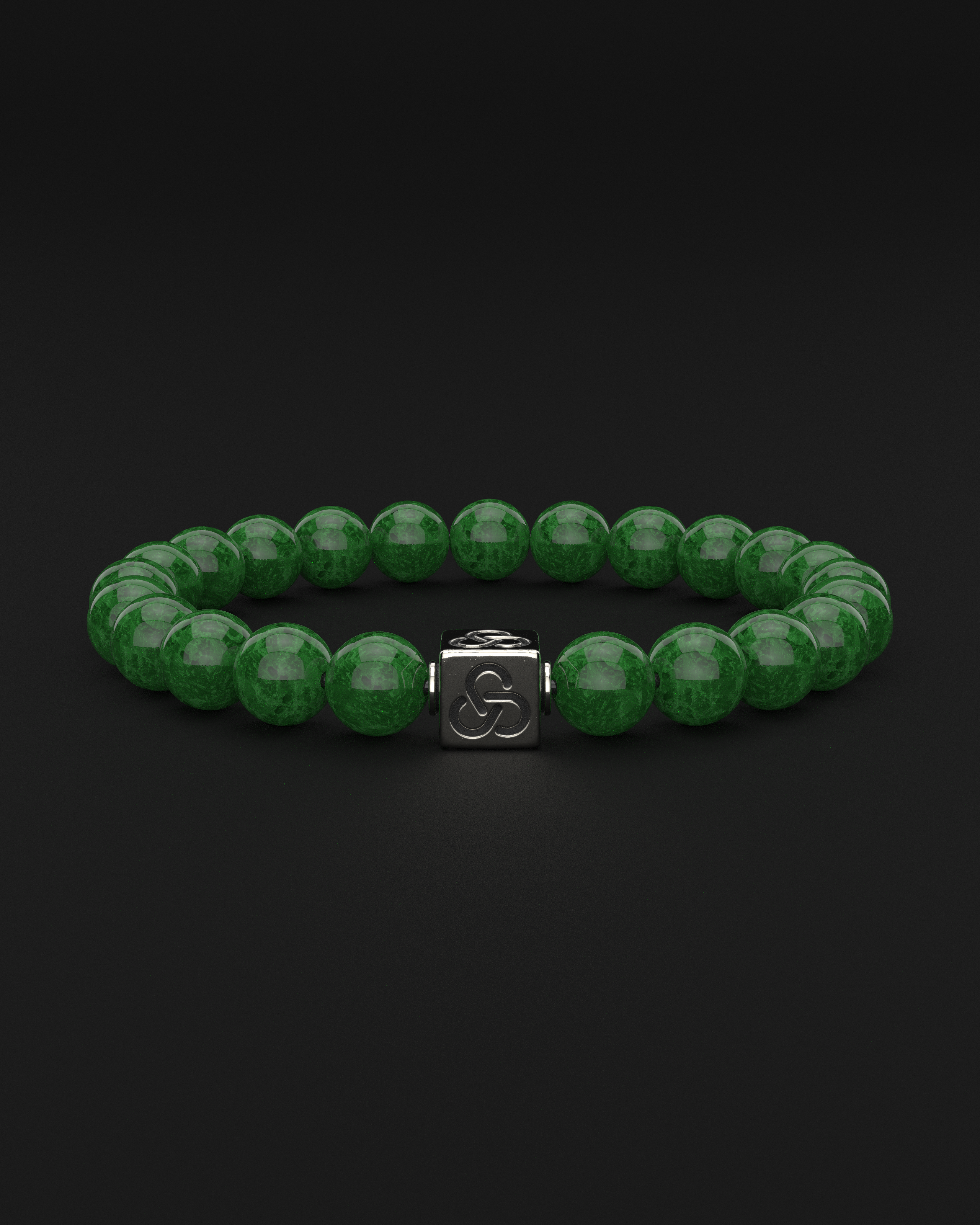 Emerald Jade Bracelet 8mm | Essential