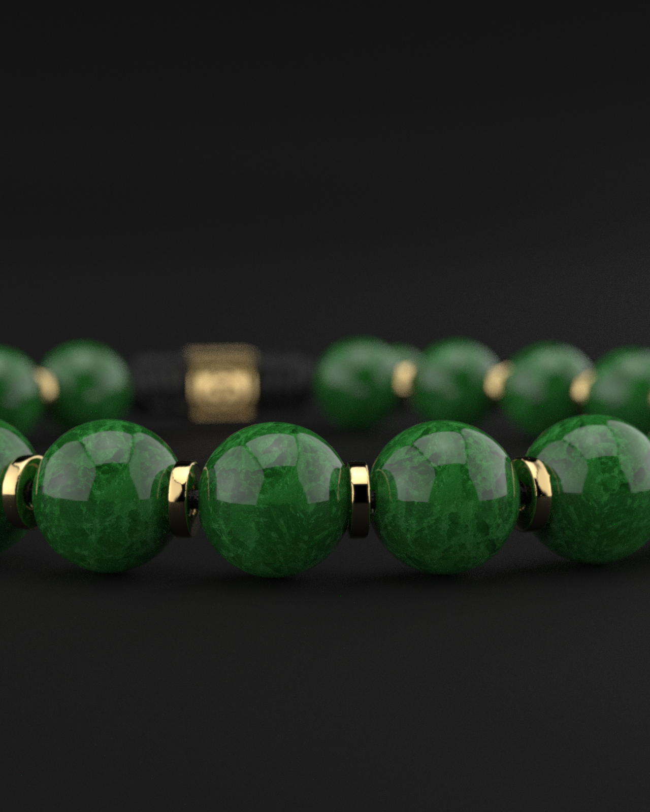 Emerald Jade Bracelet 8mm | Prayer