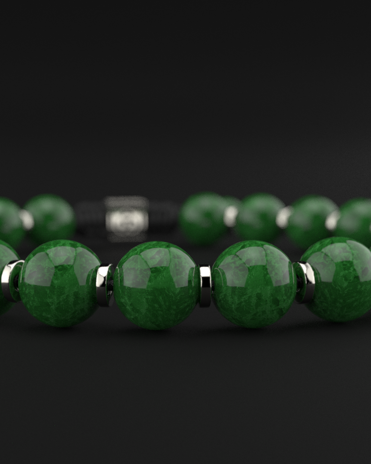 Emerald Jade Bracelet 8mm | Prayer