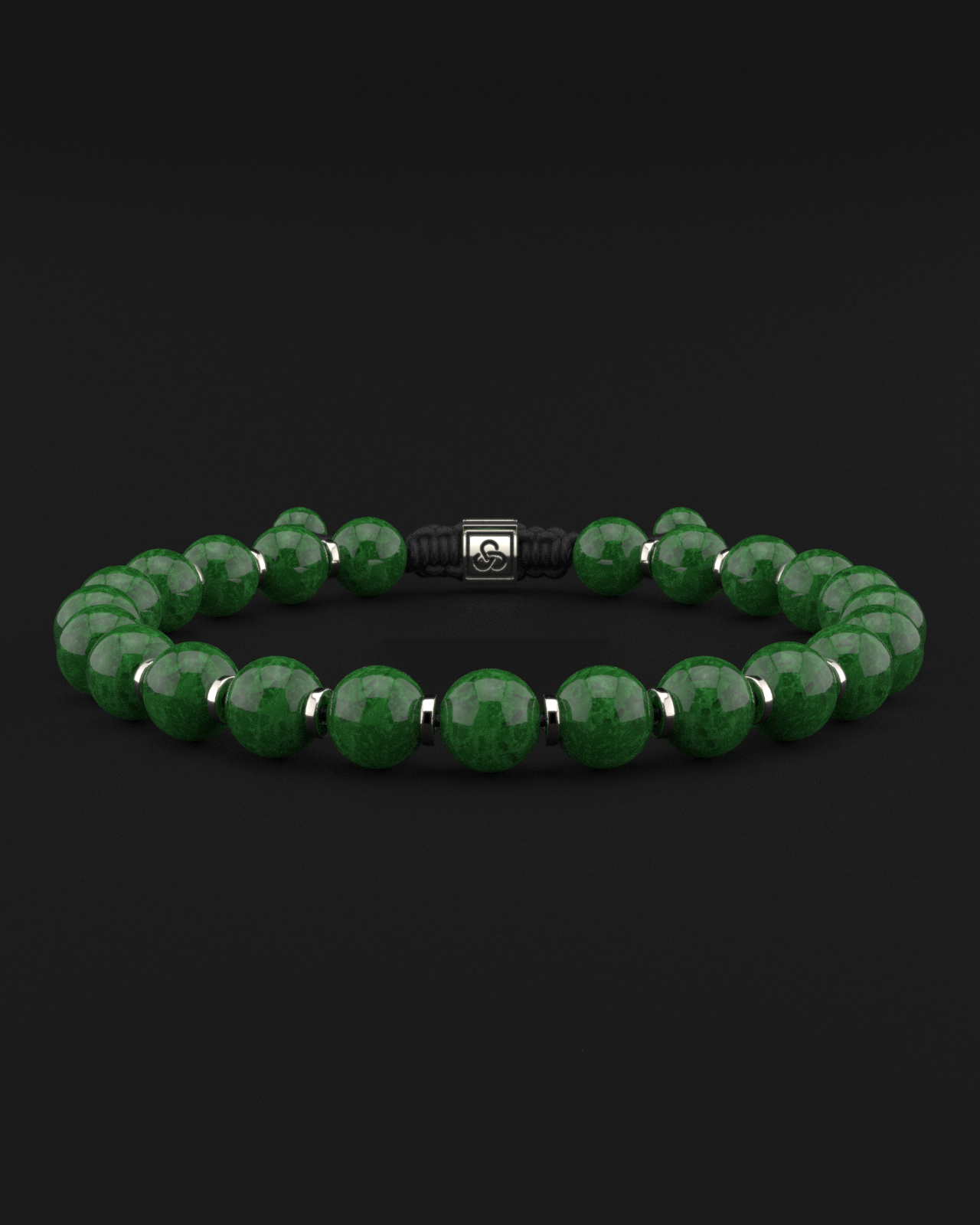 Emerald Jade Bracelet 8mm | Prayer