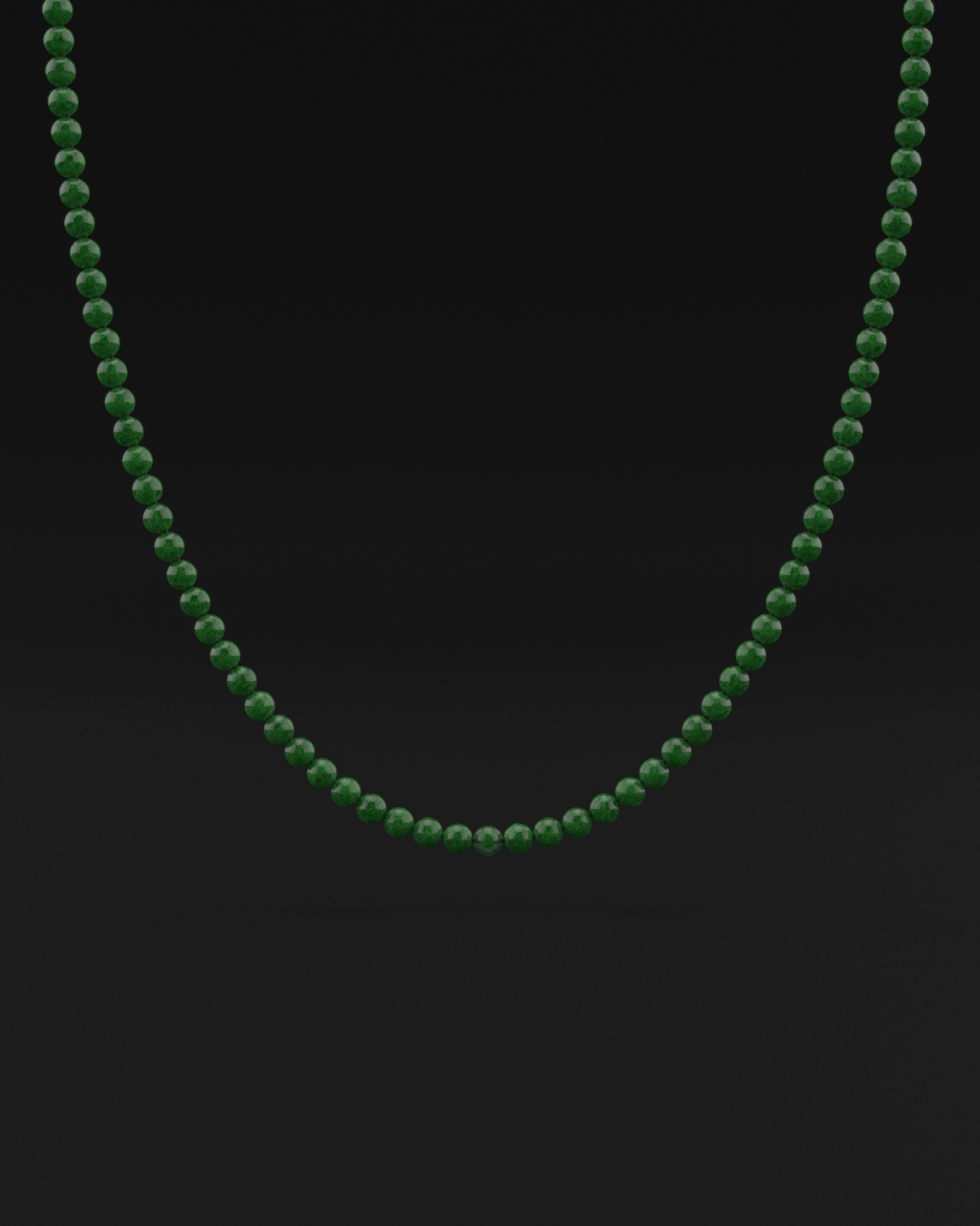 Emerald Jade Necklace 6mm | Vertex