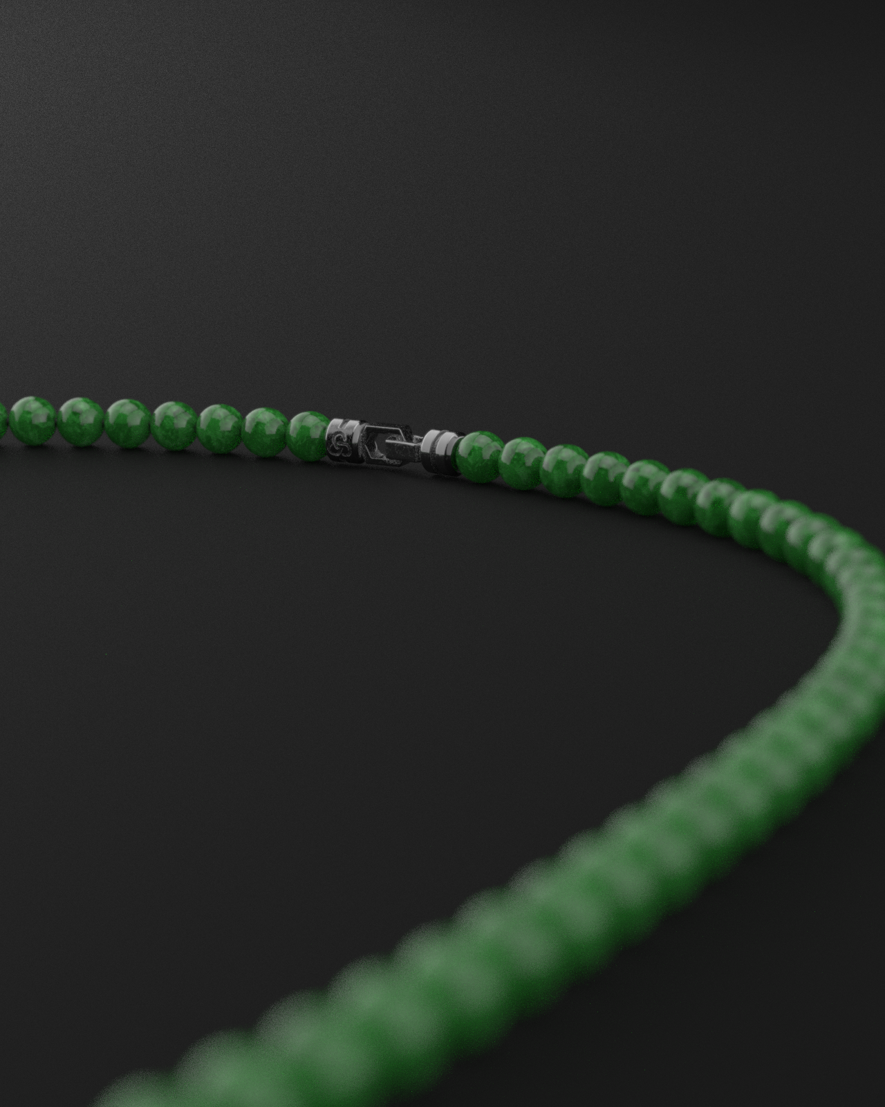 Emerald Jade Necklace 6mm | Vertex