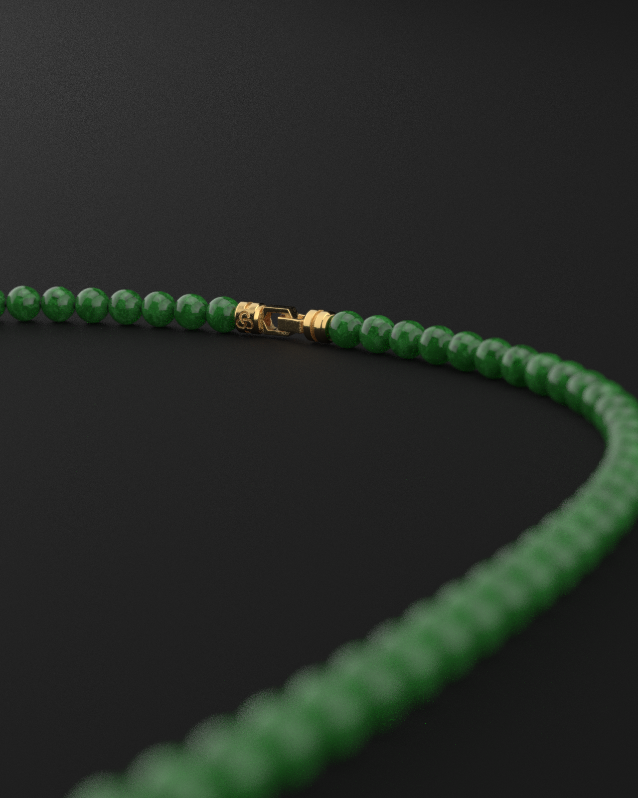 Emerald Jade Necklace 6mm | Vertex