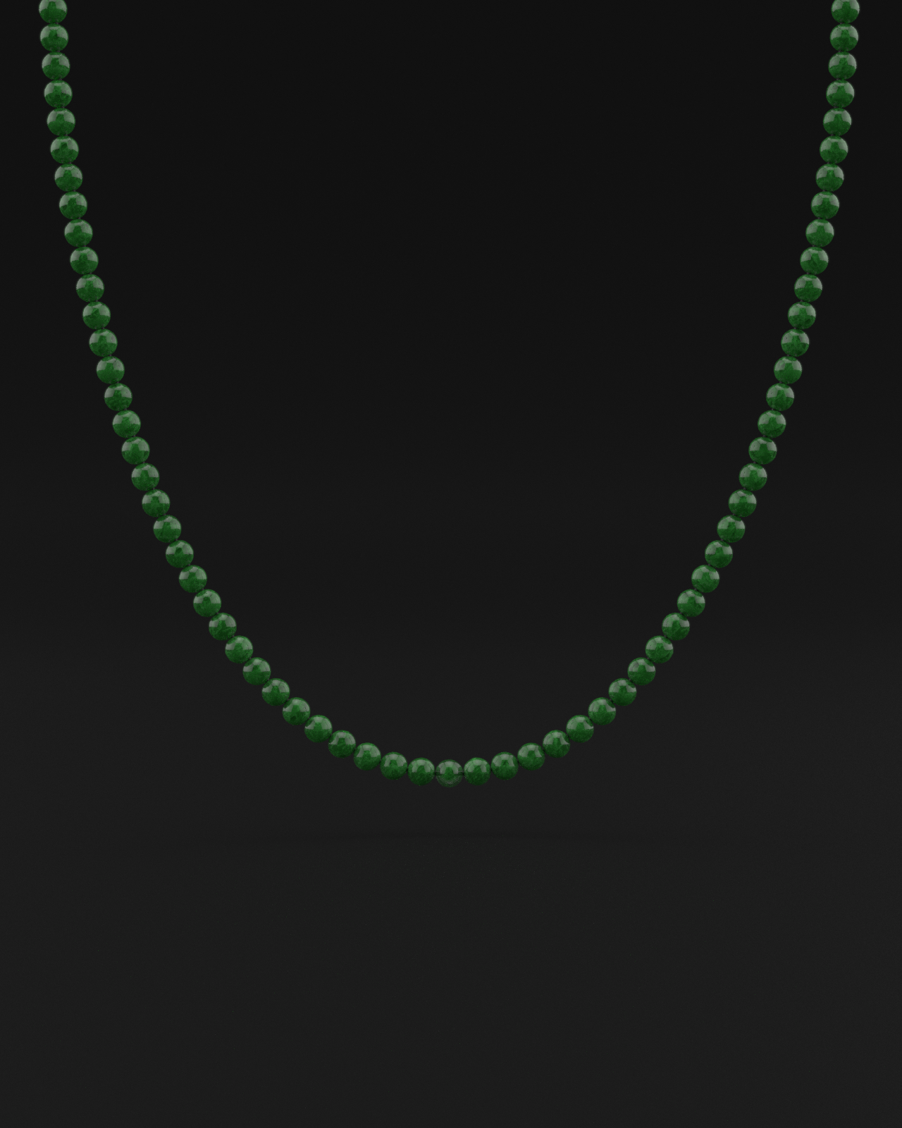 Emerald Jade Necklace 6mm | Vertex