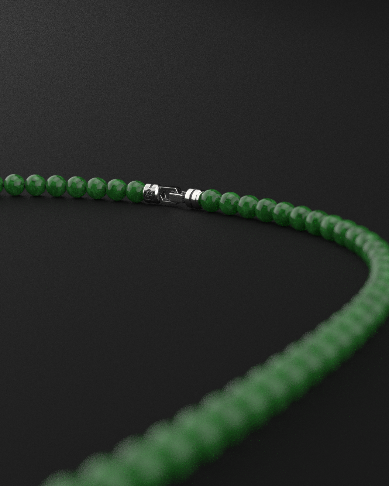 Emerald Jade Necklace 6mm | Vertex