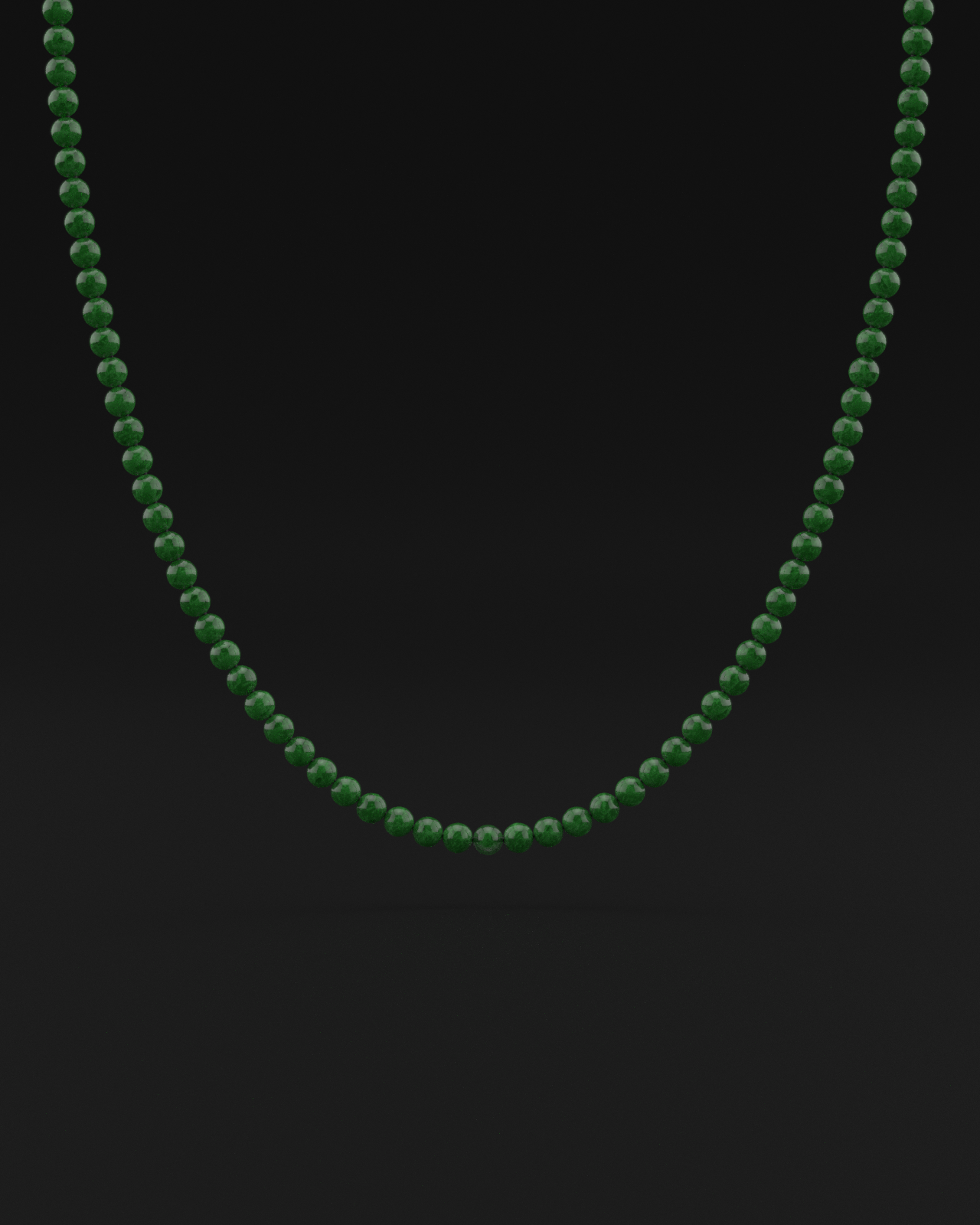 Emerald Jade Necklace 6mm | Vertex