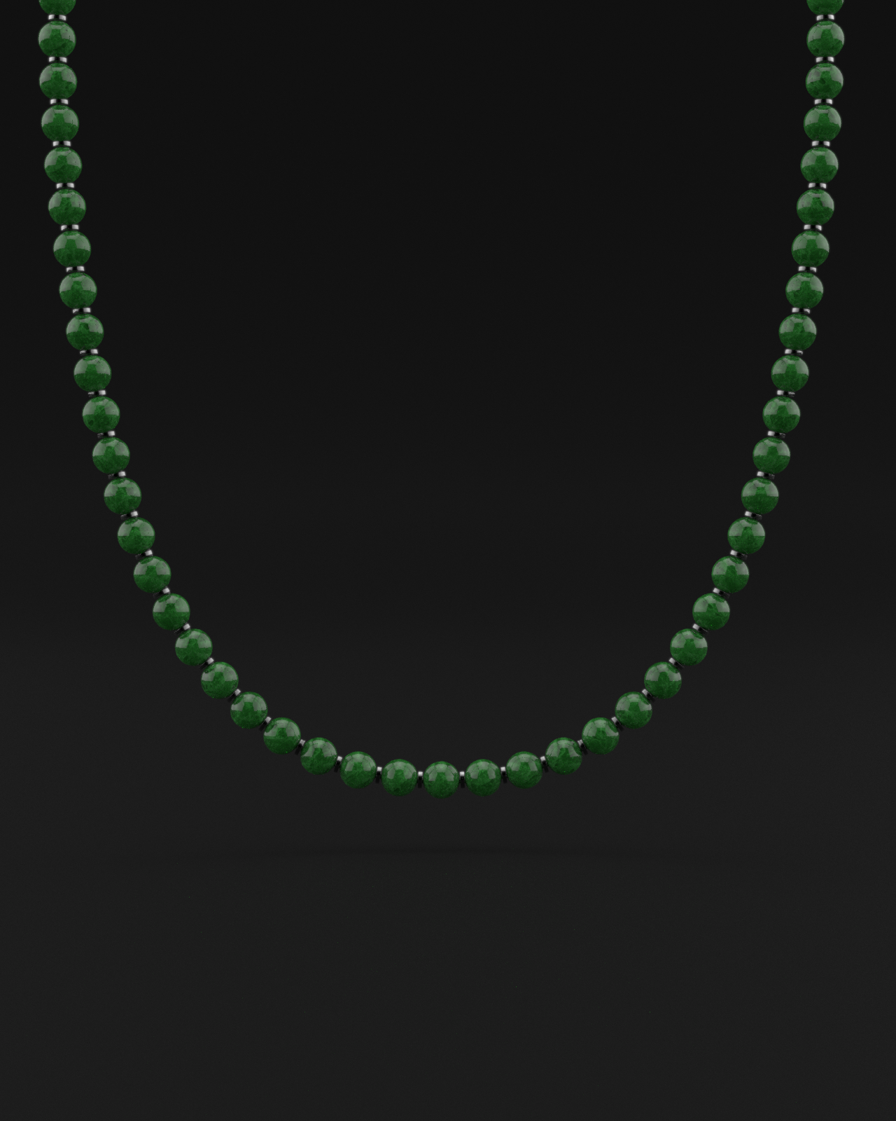 Emerald Jade Necklace 8mm | Prayer