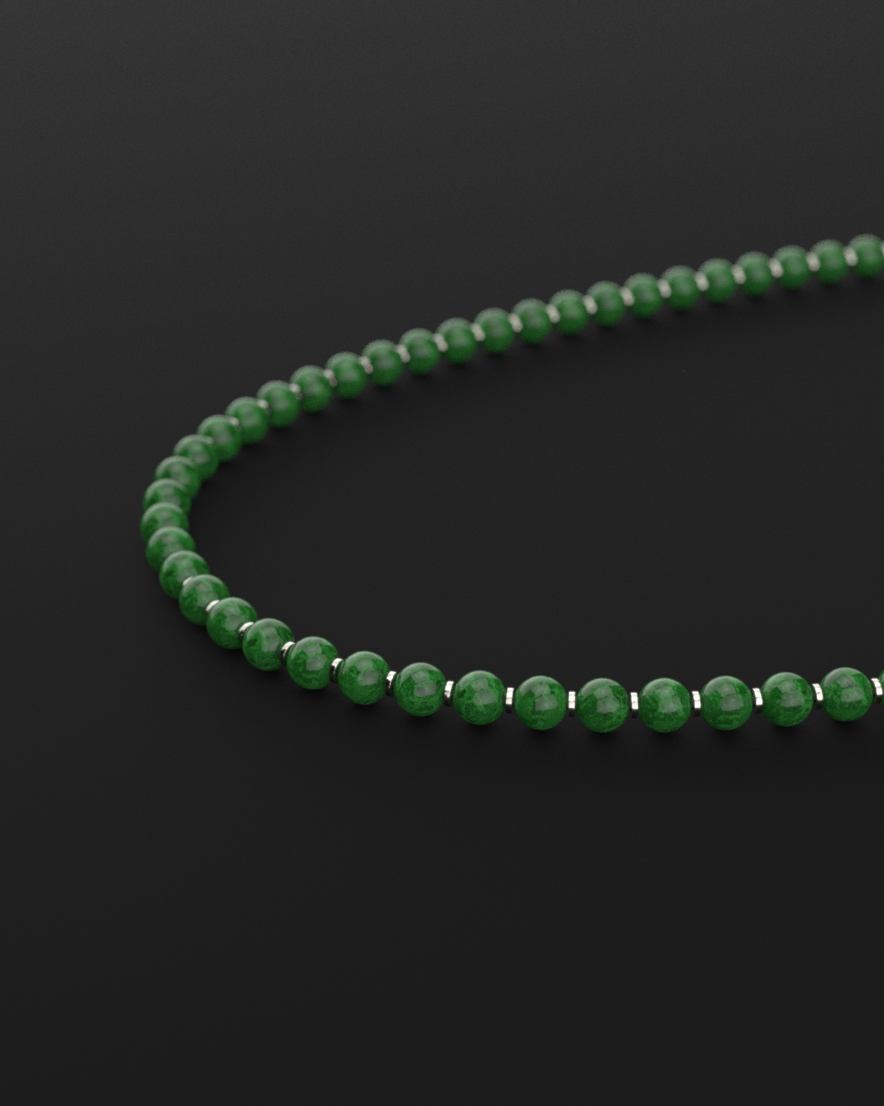 Emerald Jade Necklace 8mm | Prayer